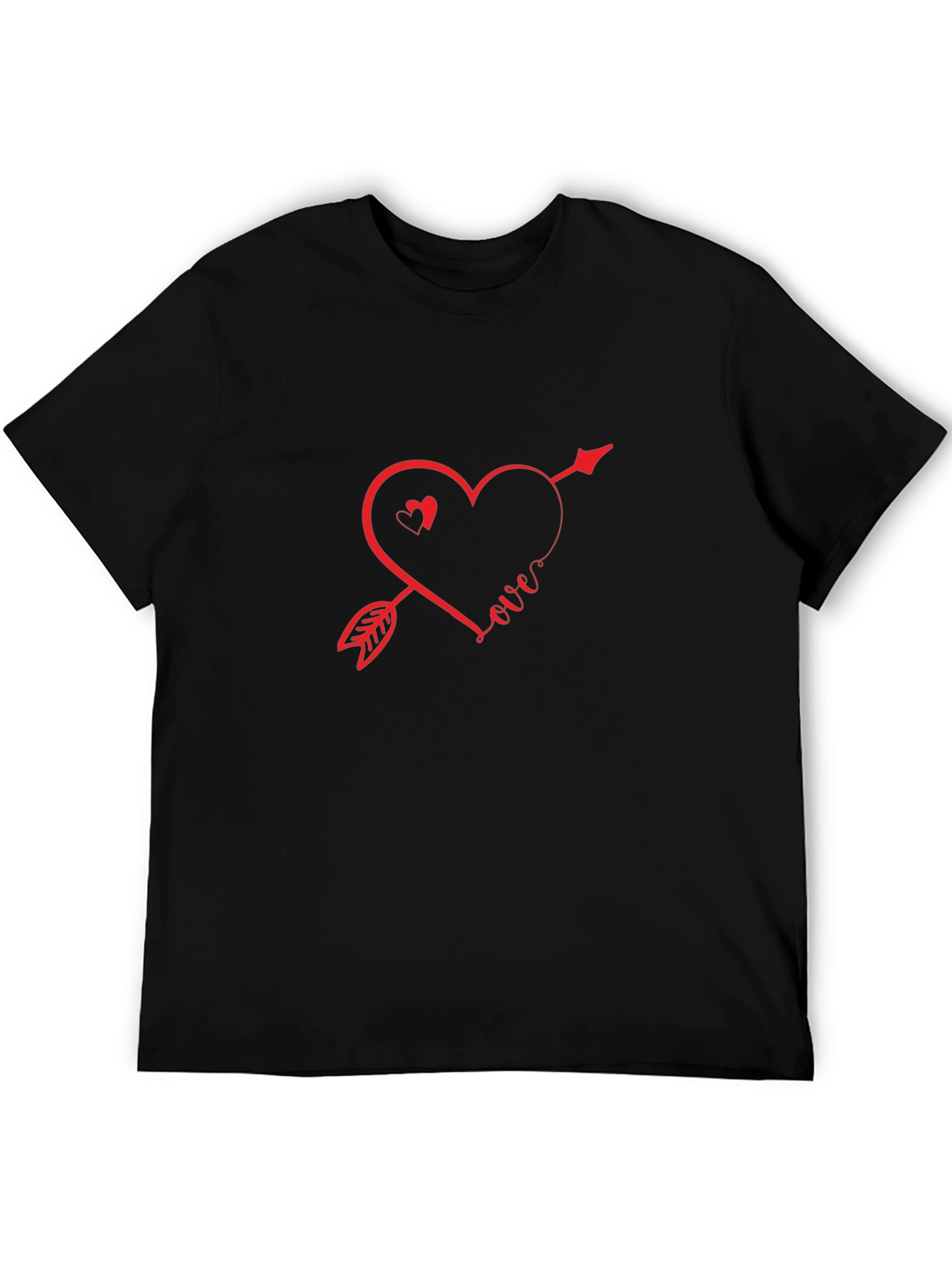 Love Arrow Graphic Tee - Stylish Black T-Shirt