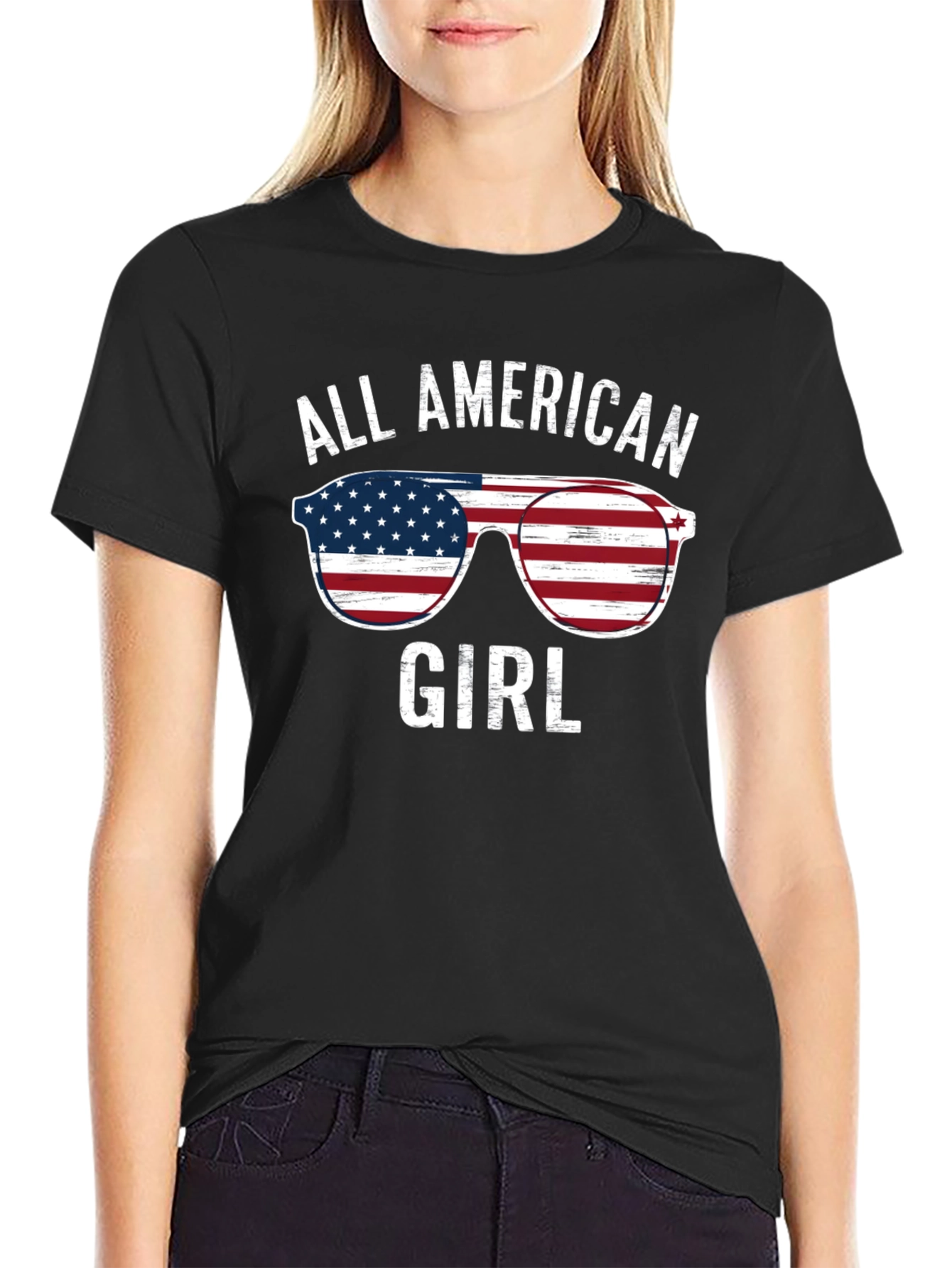 All American Girl Patriotic Graphic Tee