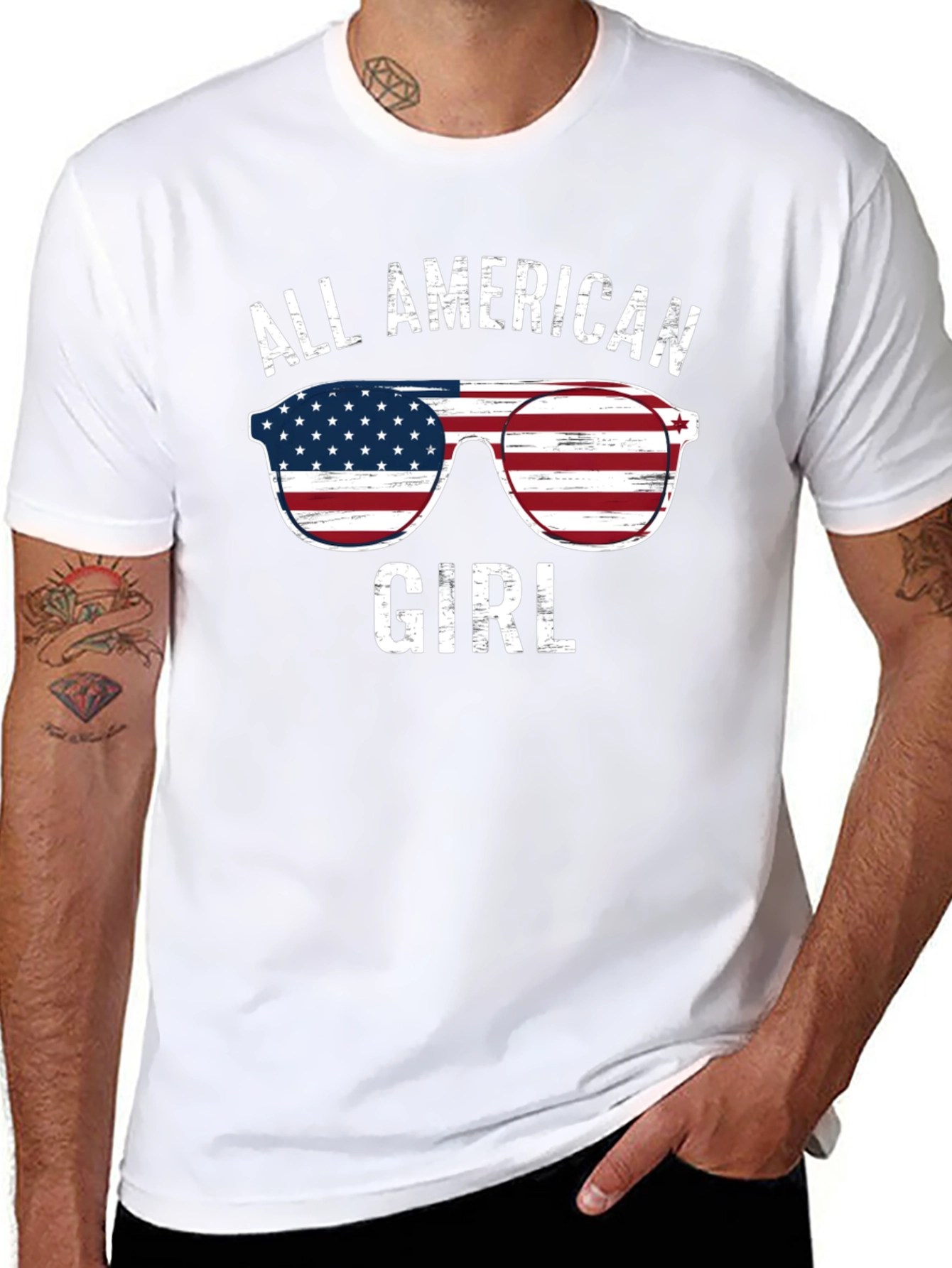 All American Girl Patriotic Graphic Tee