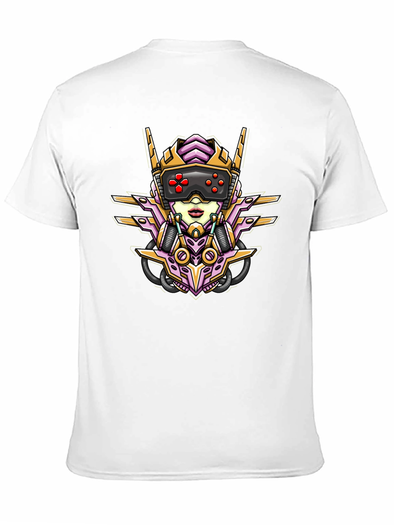 Cyberpunk Gamer Girl Graphic Tee - Black