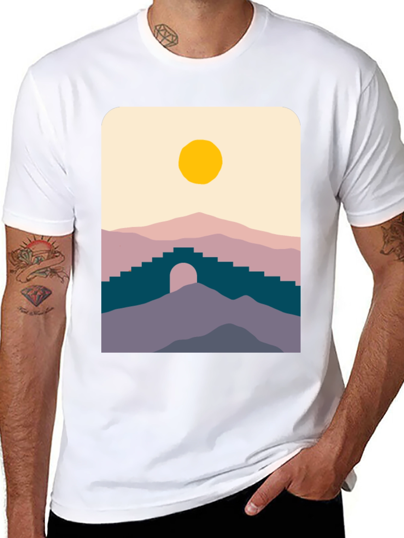 Minimalist Mountainscape Graphic Tee