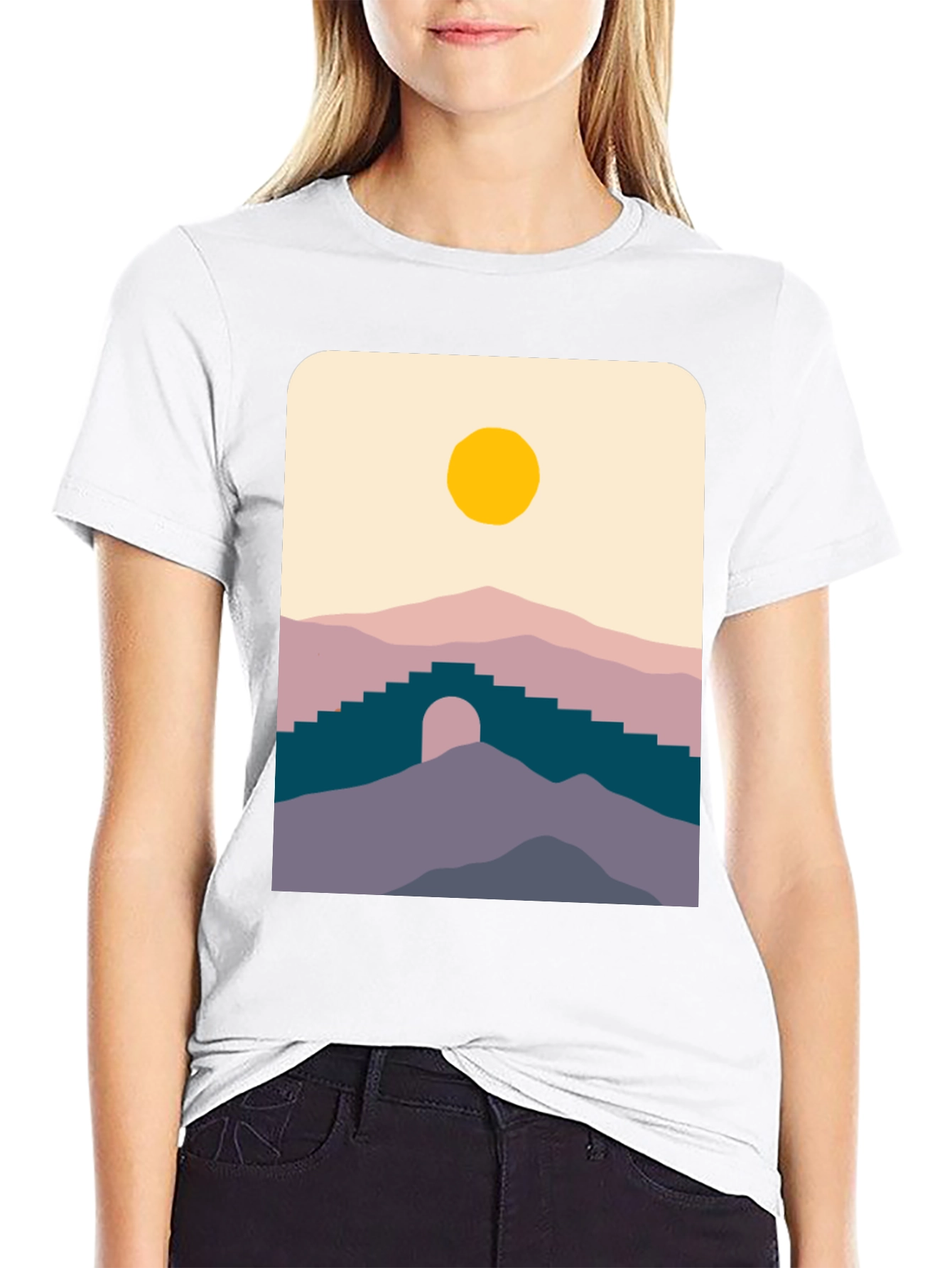 Minimalist Mountainscape Graphic Tee