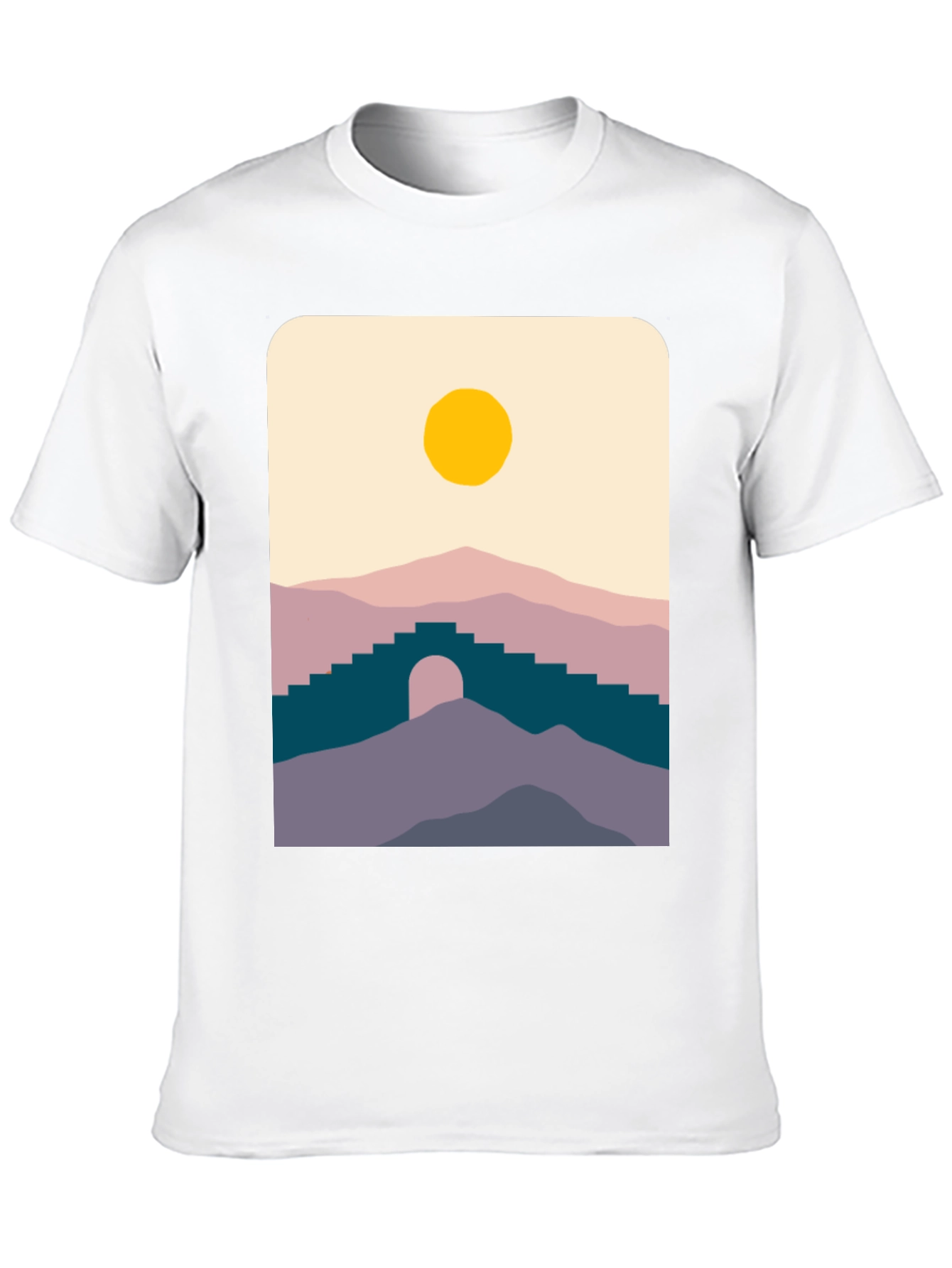 Minimalist Mountainscape Graphic Tee