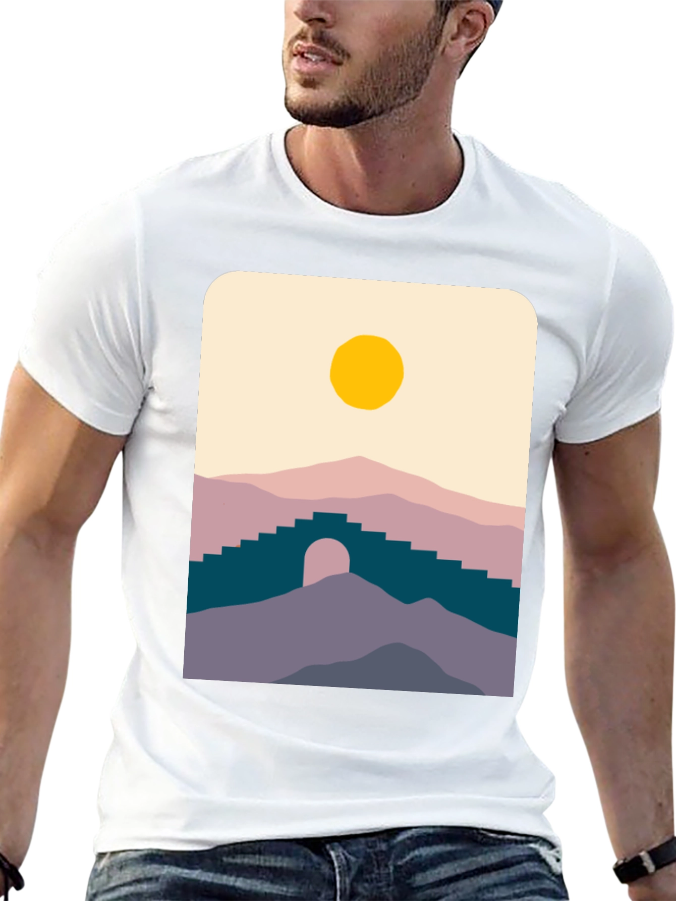 Minimalist Mountainscape Graphic Tee