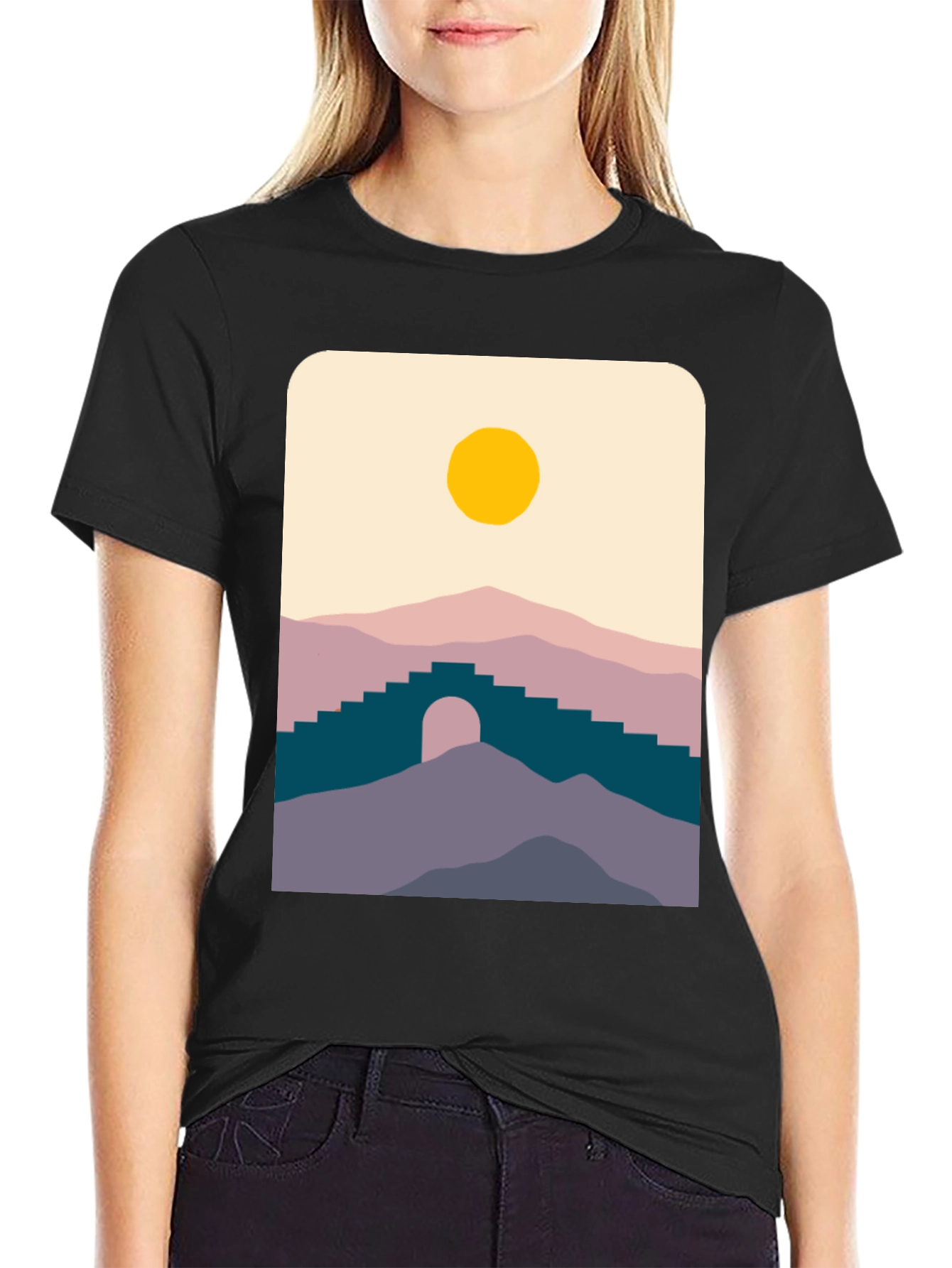 Minimalist Mountainscape Graphic Tee