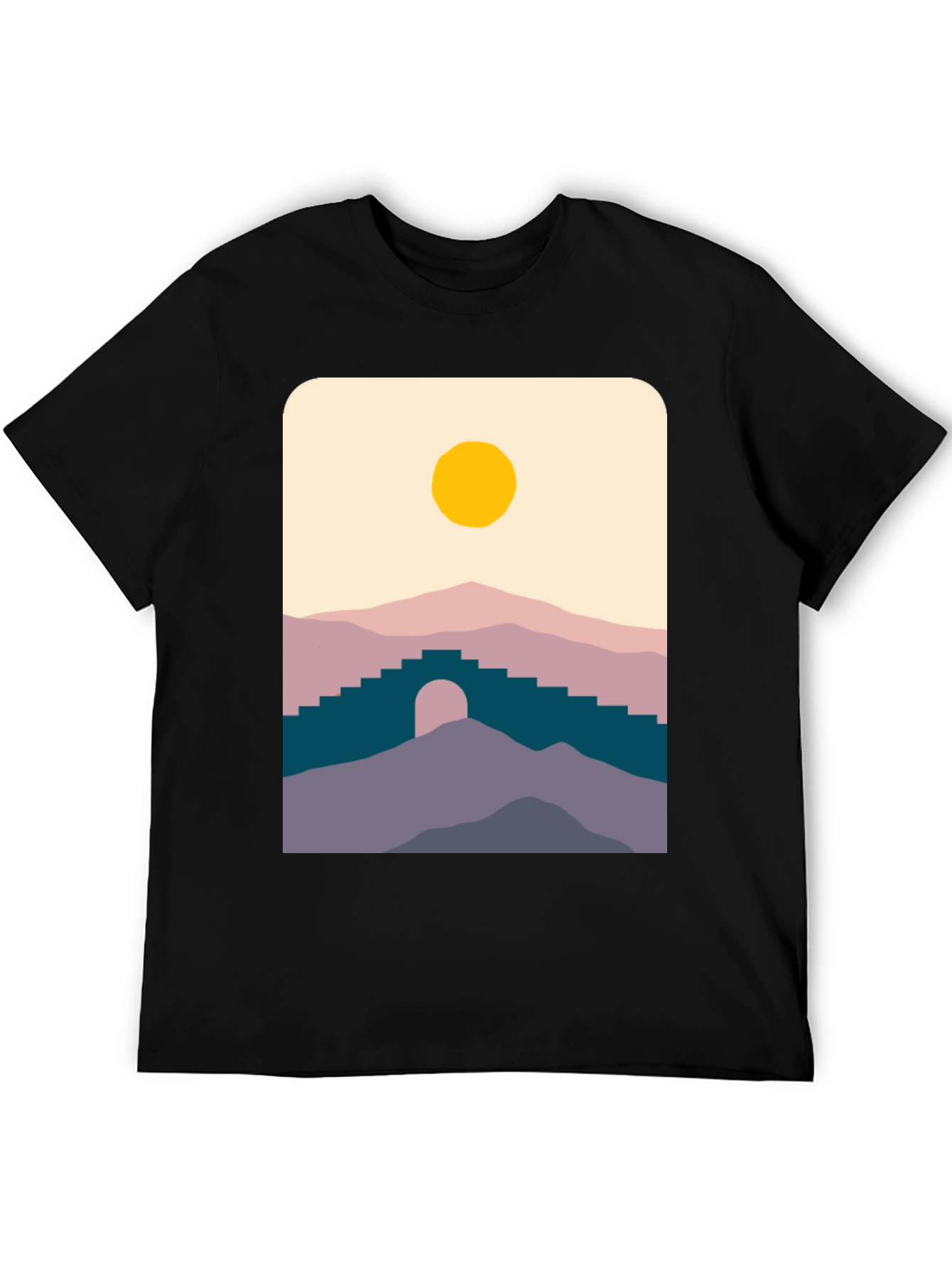 Minimalist Mountainscape Graphic Tee
