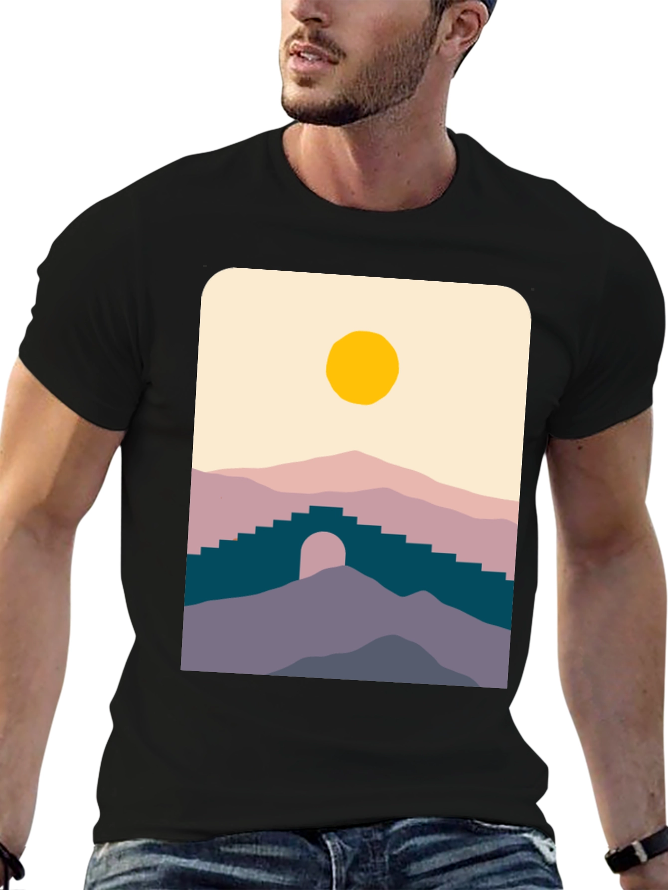 Minimalist Mountainscape Graphic Tee