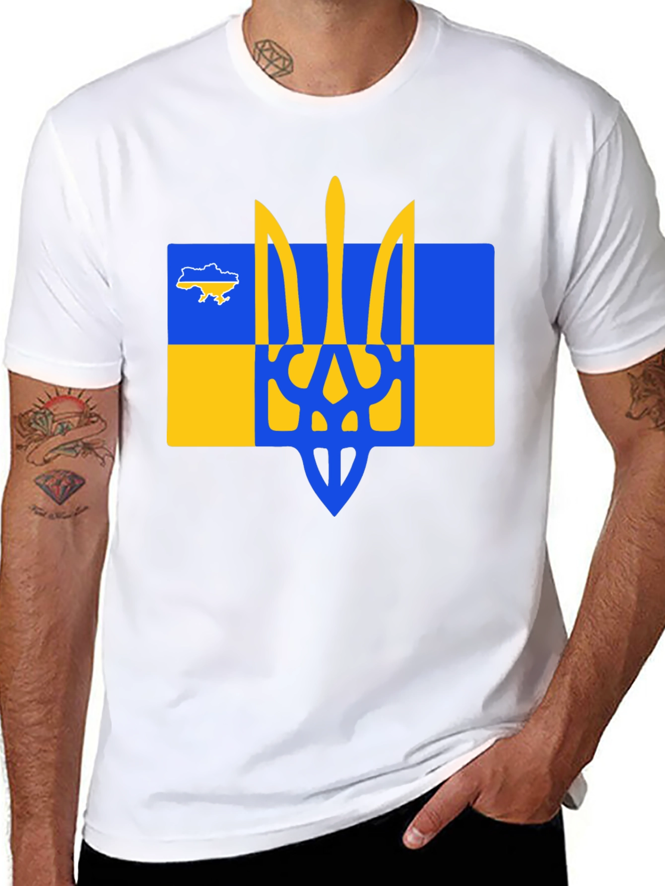 Ukraine Trident T-Shirt - Black