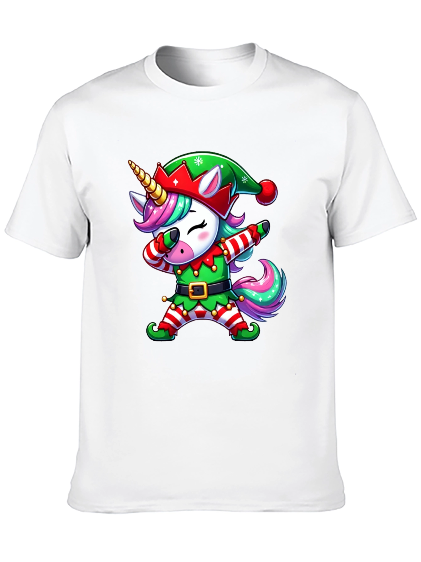 Christmas Unicorn Dabbing T-Shirt