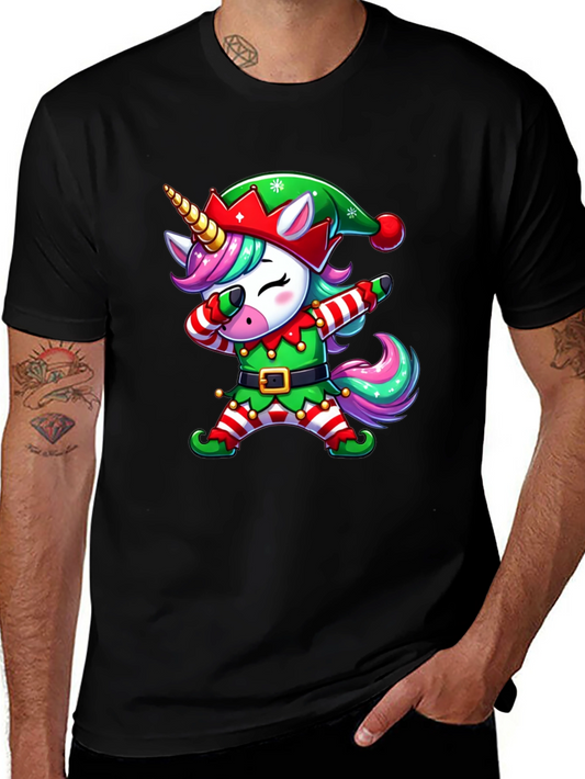 Christmas Unicorn Dabbing T-Shirt