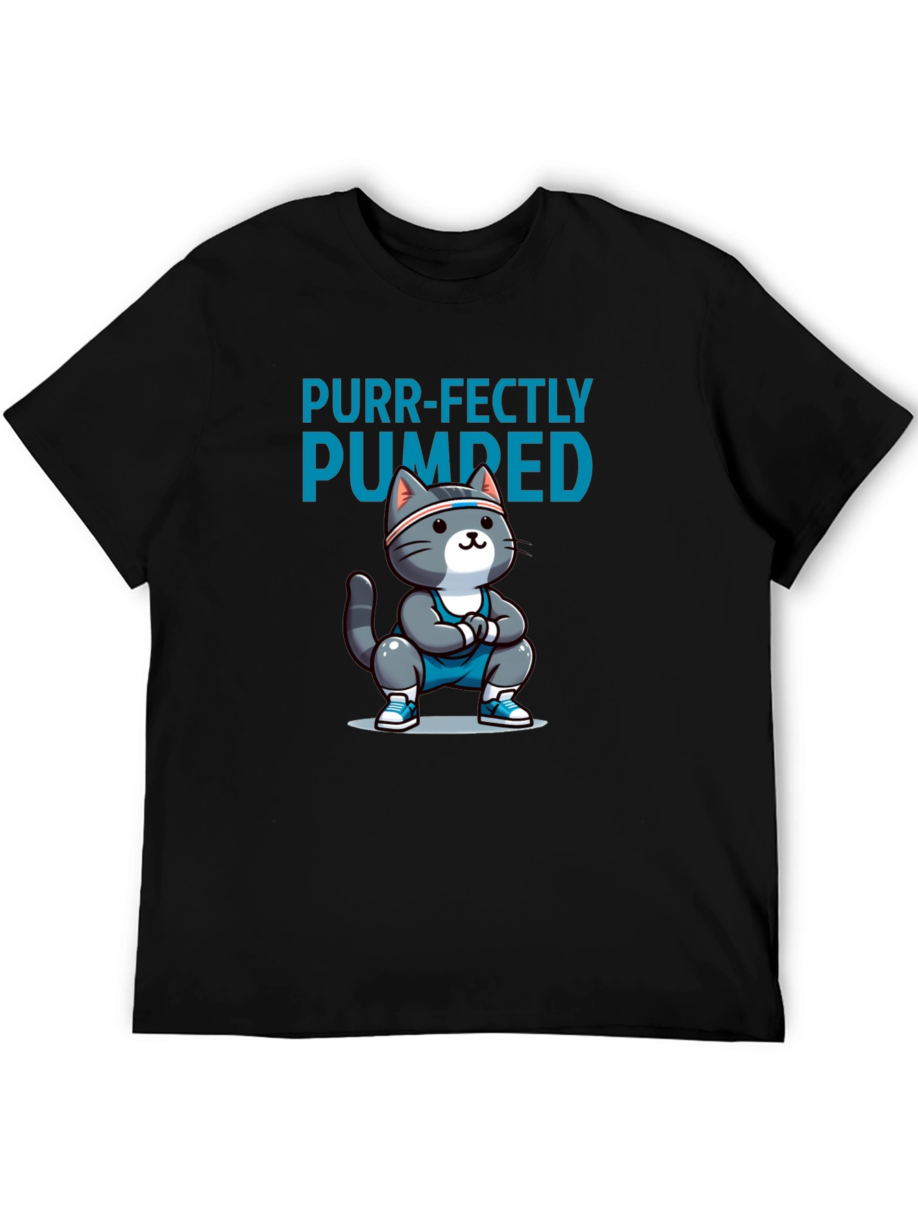 Purr-fectly Pumped Workout Cat T-Shirt