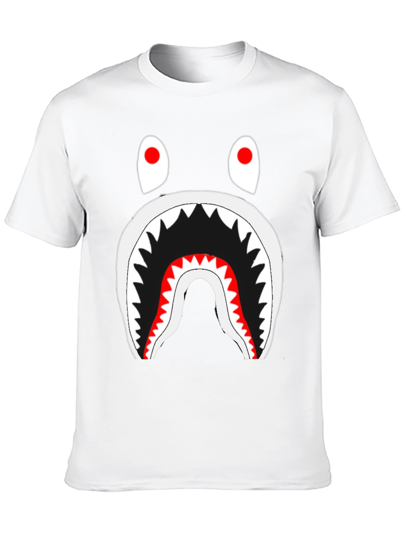 Shark Graphic Tee - Bold Black Cotton T-Shirt