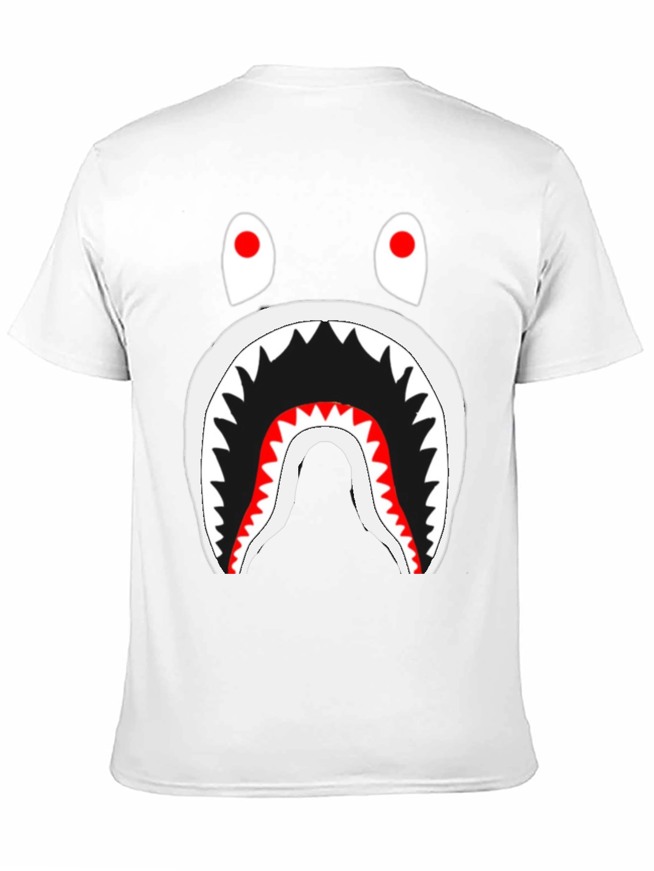 Shark Graphic Tee - Bold Black Cotton T-Shirt