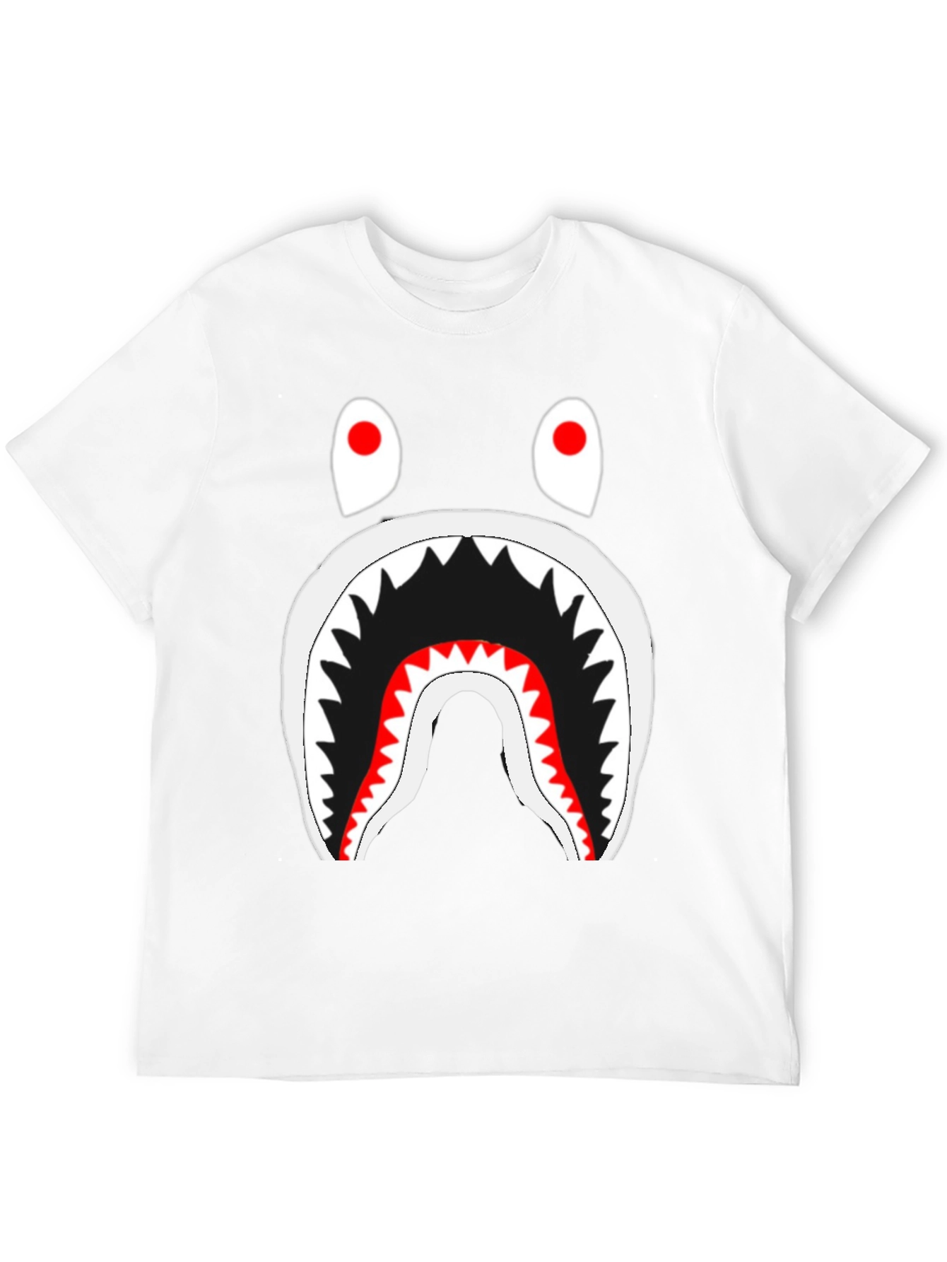 Shark Graphic Tee - Bold Black Cotton T-Shirt