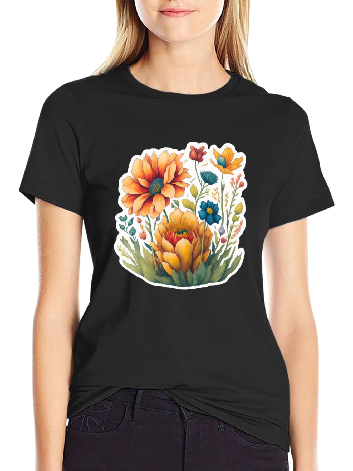 Floral Print T-Shirt - Stylish Casual Wear