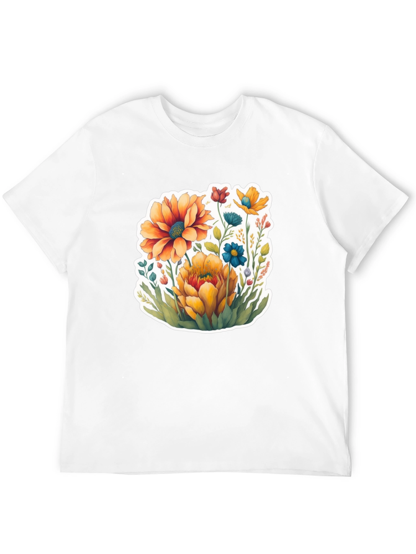 Floral Print T-Shirt - Stylish Casual Wear