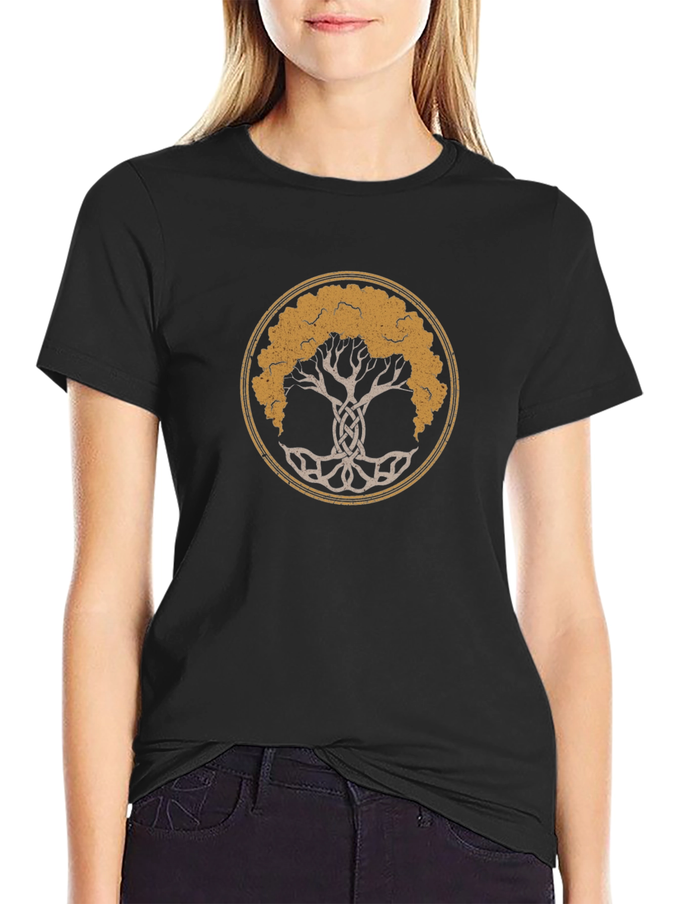Celtic Tree of Life Black Graphic Tee