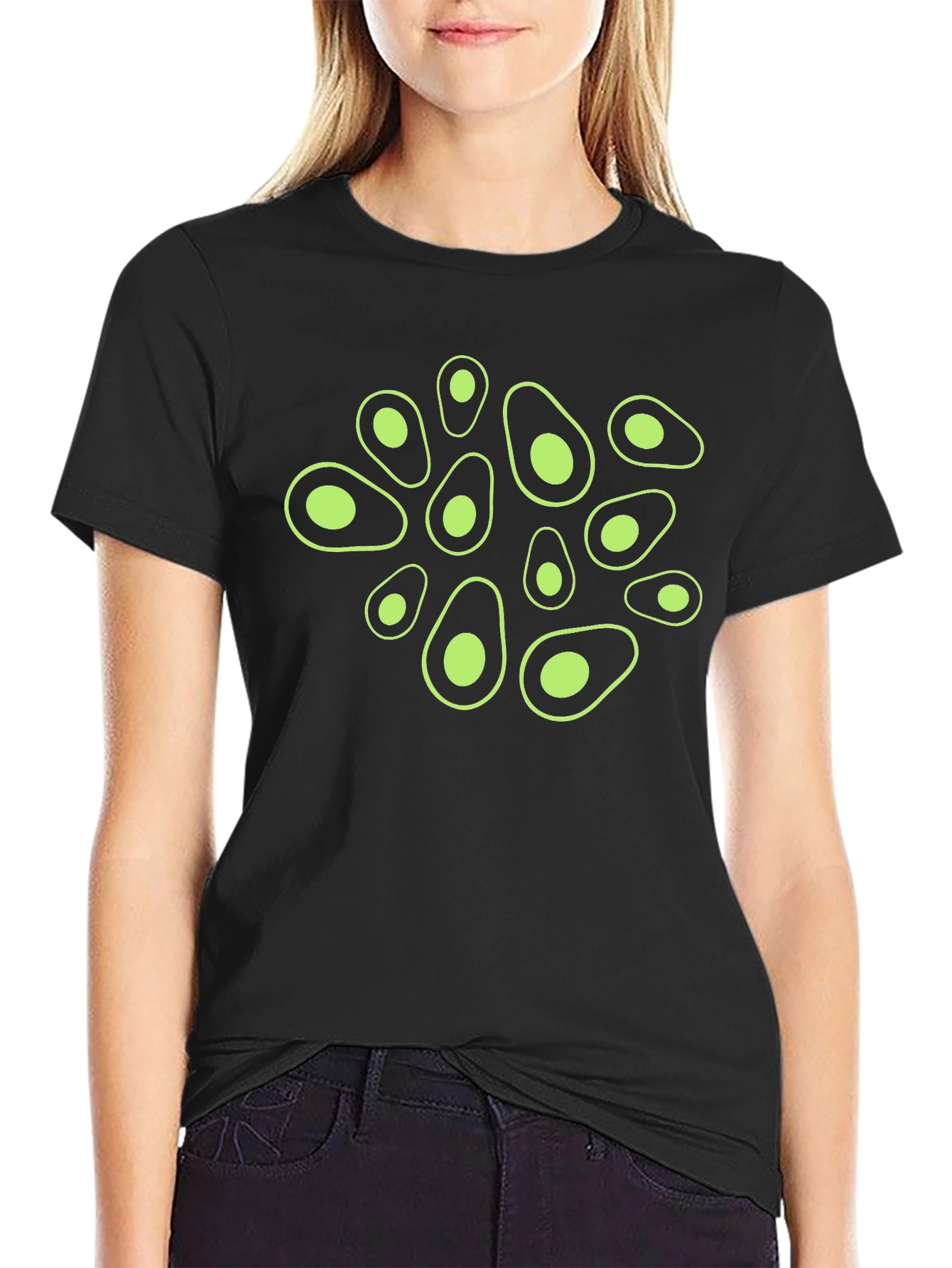 Avocado Print Black T-Shirt