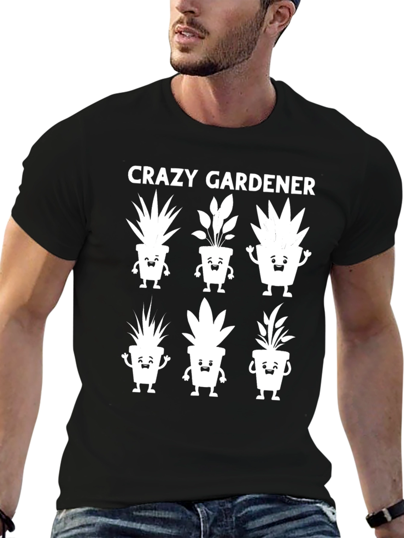 Crazy Gardener Graphic Tee - Fun Plant Lover Shirt