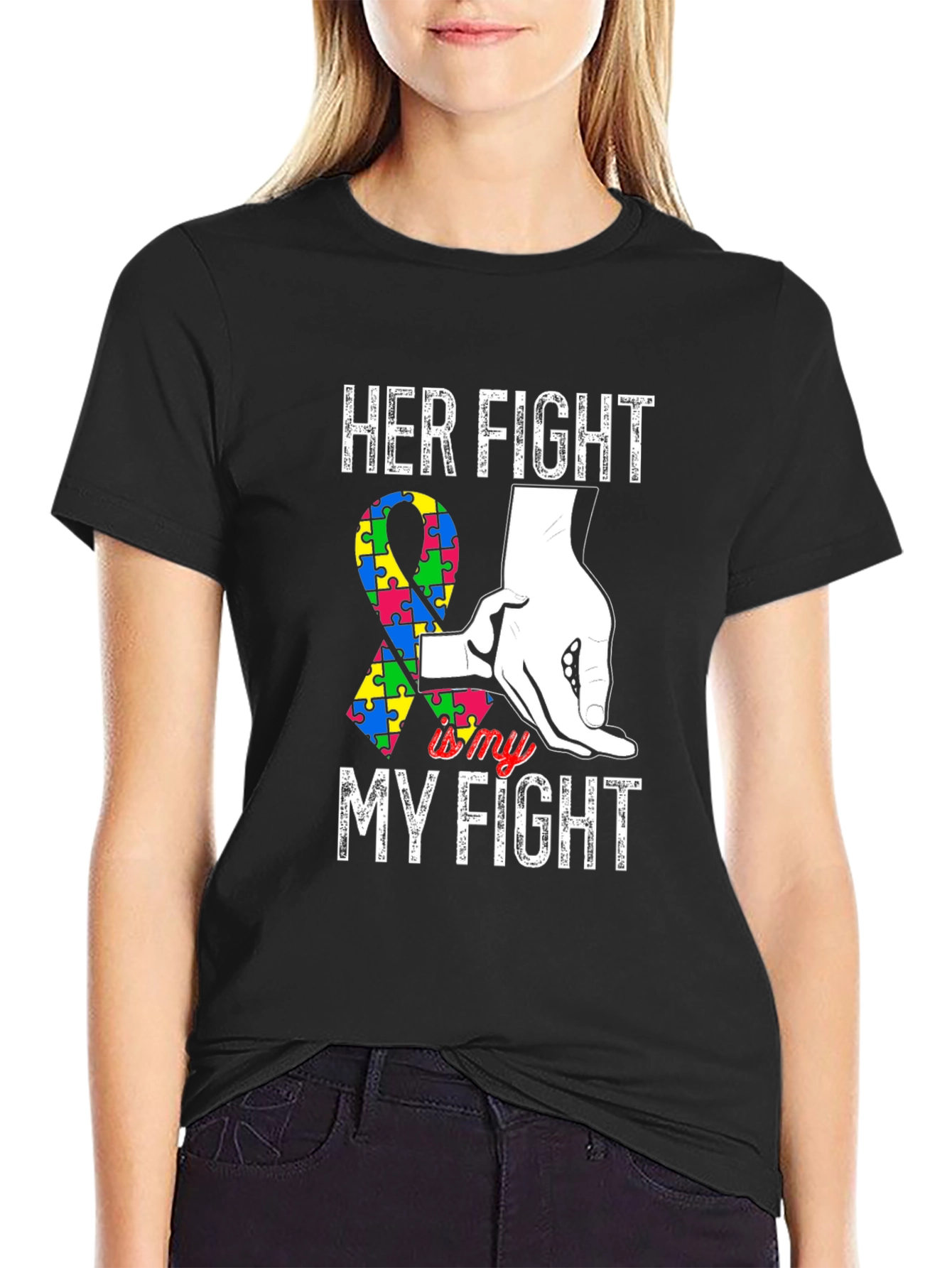 Her Fight is My Fight Autism Awareness T-Shirt