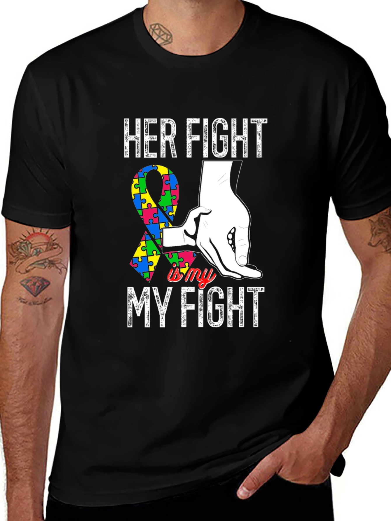Her Fight is My Fight Autism Awareness T-Shirt