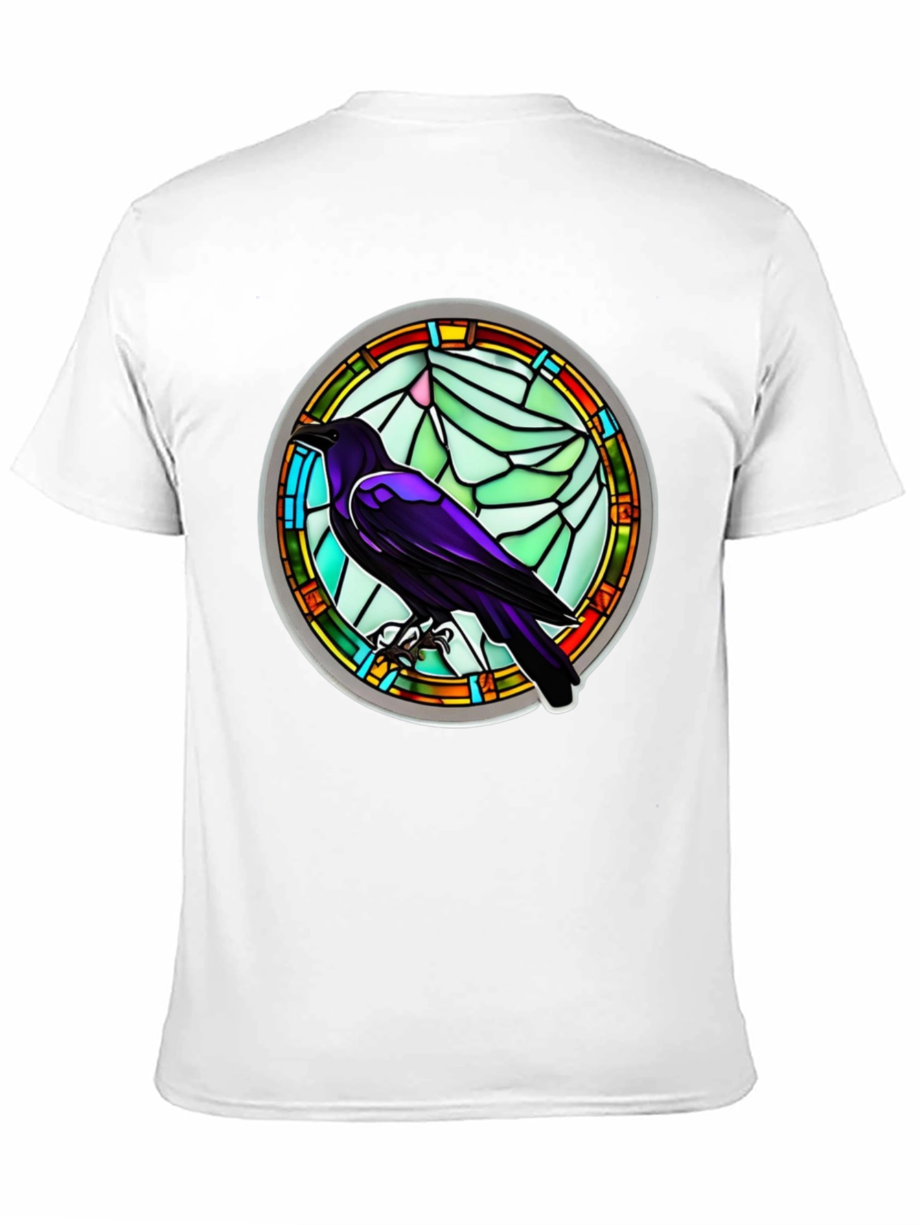 Raven Stained Glass Graphic T-Shirt
