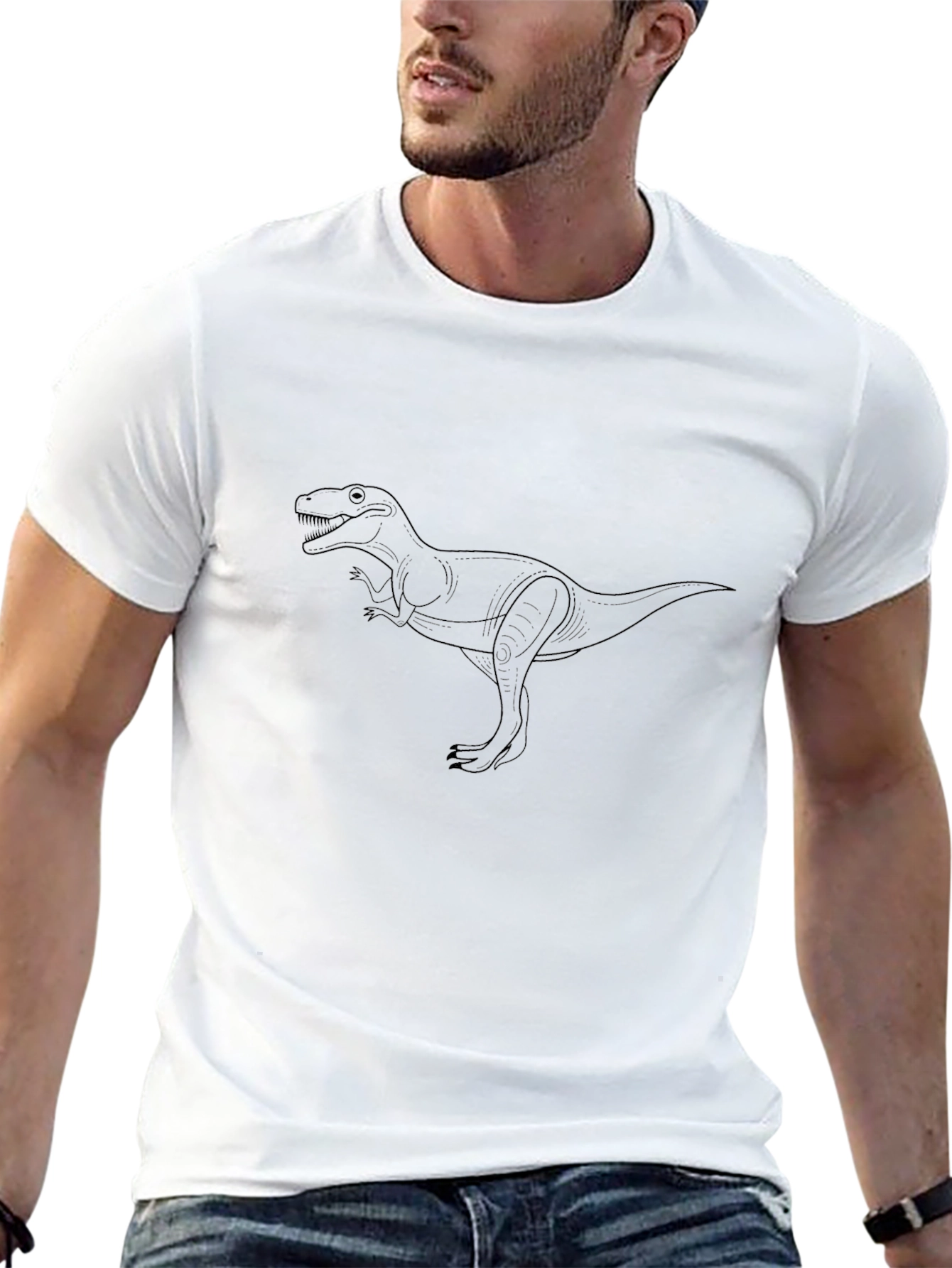 Dino Sketch Tee - Graphic Novelty T-Shirt