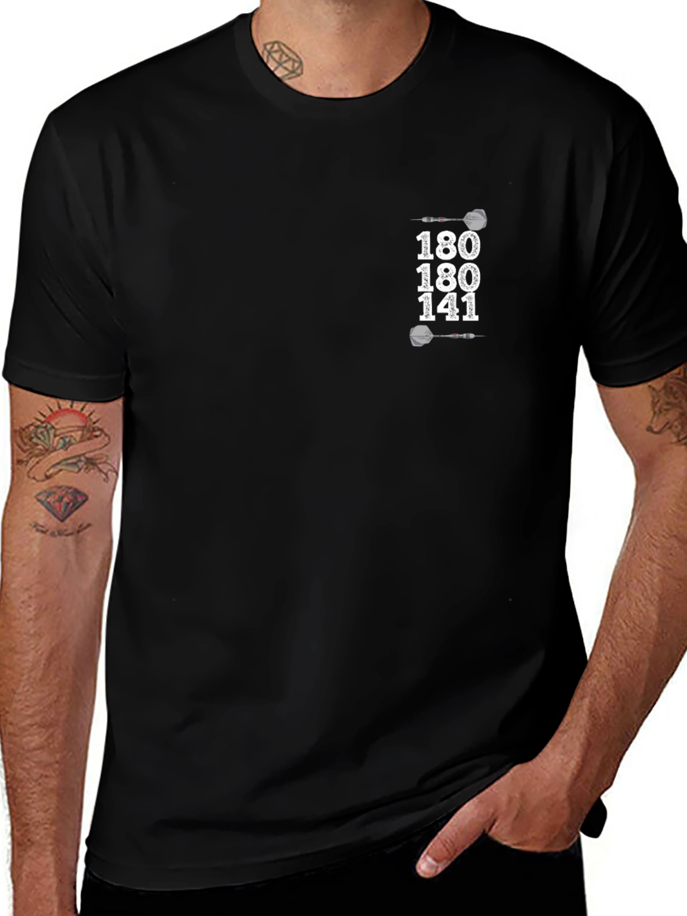 Darts 180 141 Graphic Black Tee