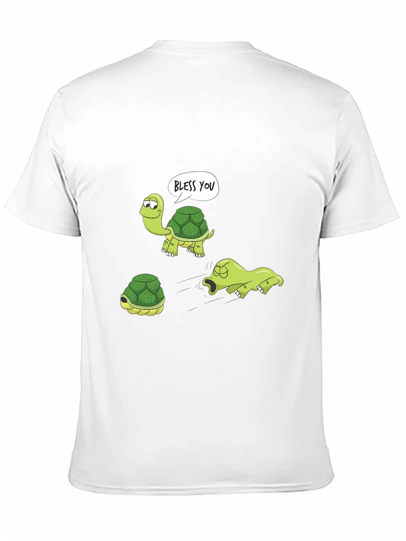 Funny Turtle Graphic T-Shirt - Bless You Cartoon Tee