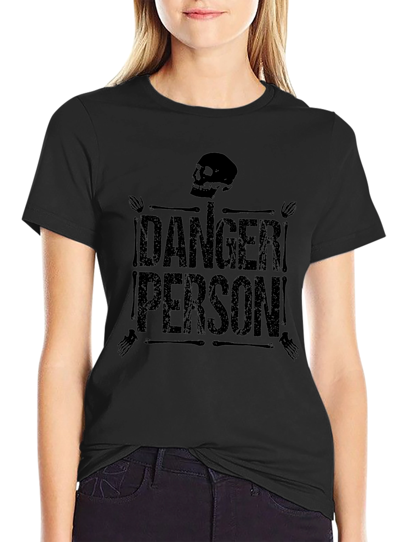 Danger Person Graphic T-Shirt - Black