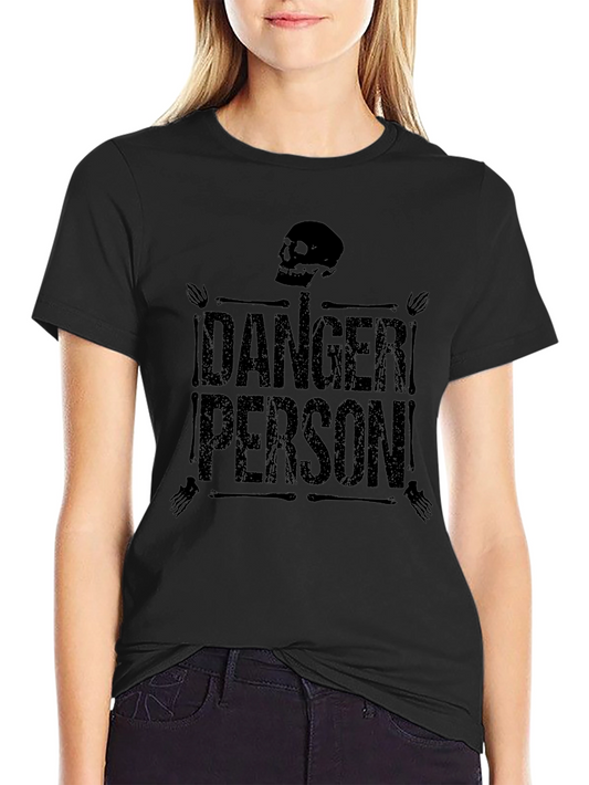 Danger Person Graphic T-Shirt - Black