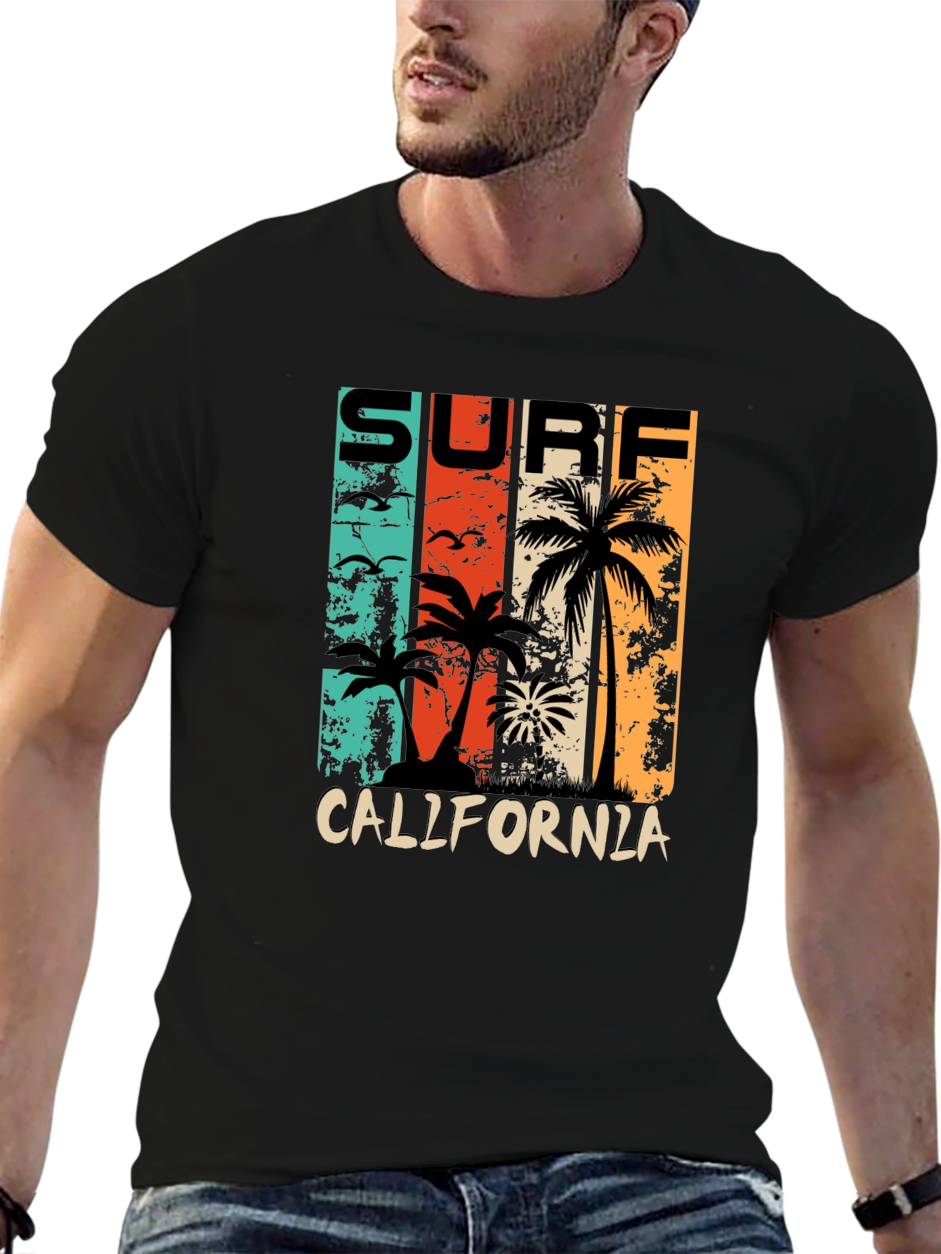 Surf California Retro Graphic T-Shirt