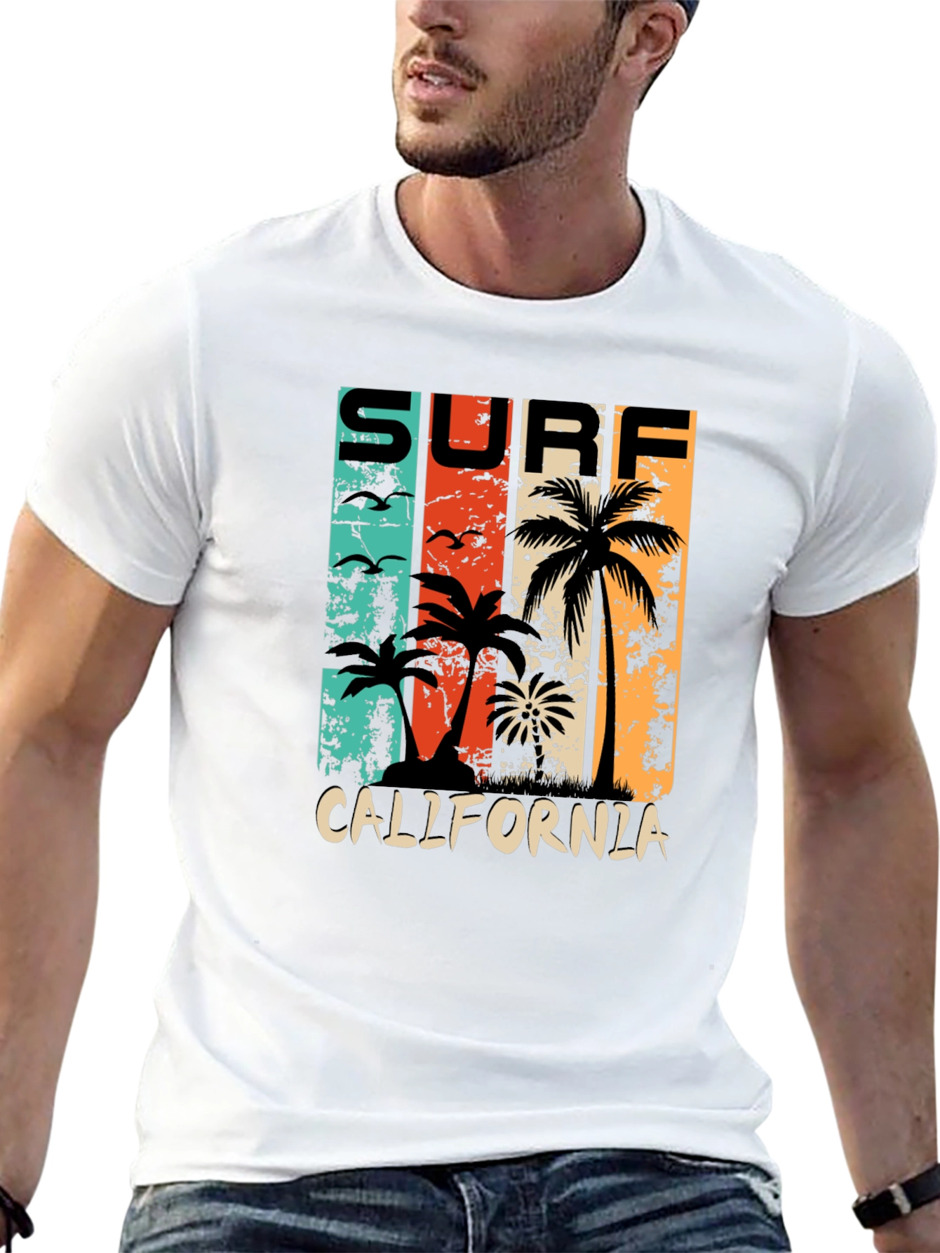 Surf California Retro Graphic T-Shirt