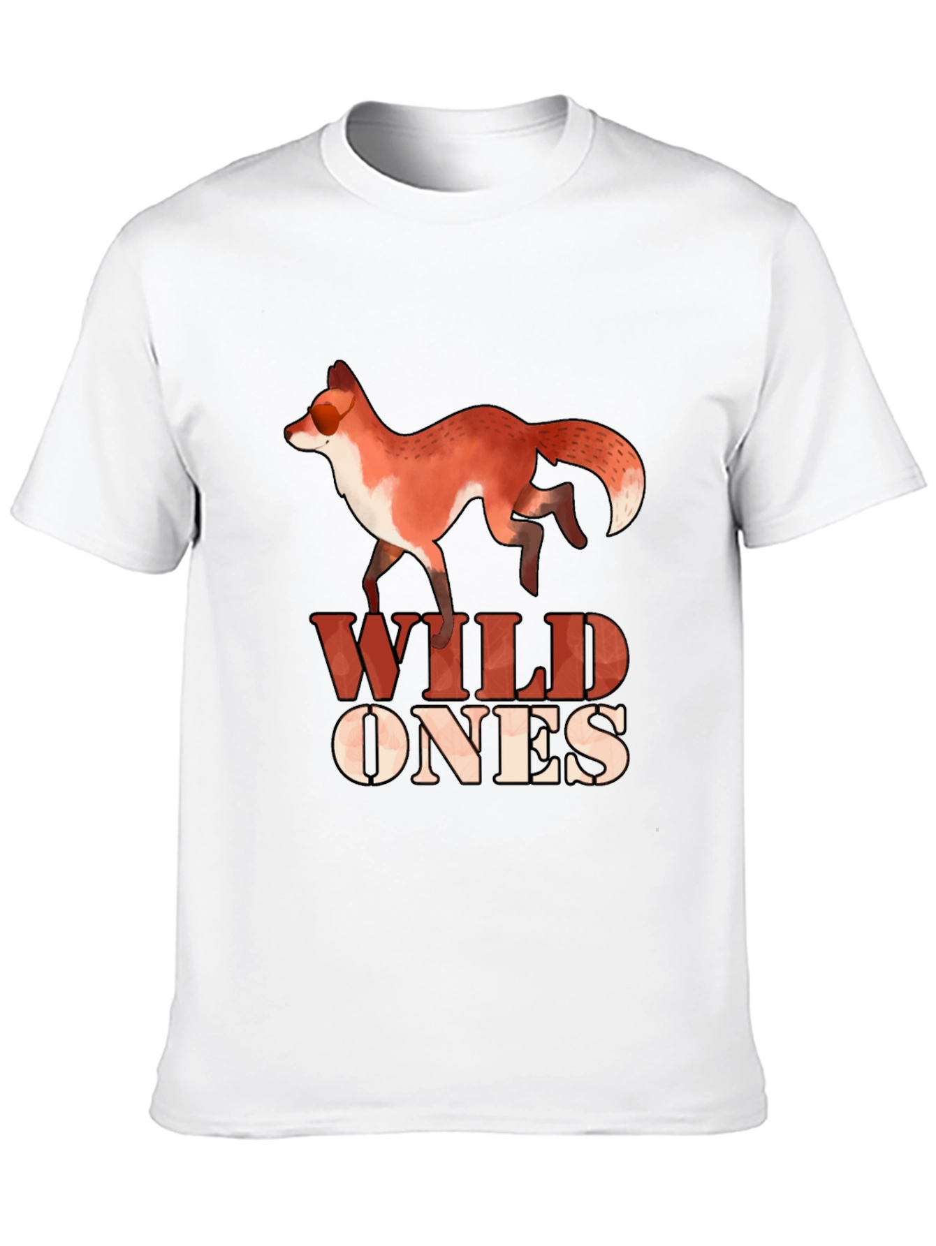 Wild Ones Fox Graphic Tee - Black Cotton Blend