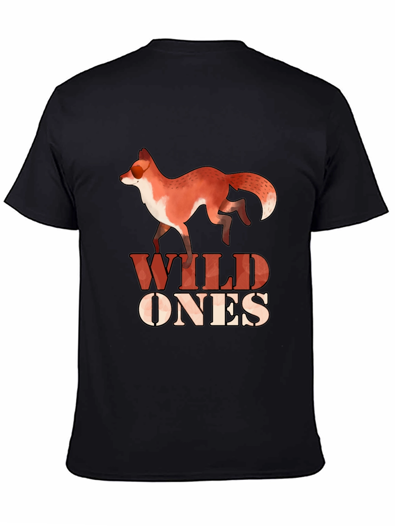 Wild Ones Fox Graphic Tee - Black Cotton Blend