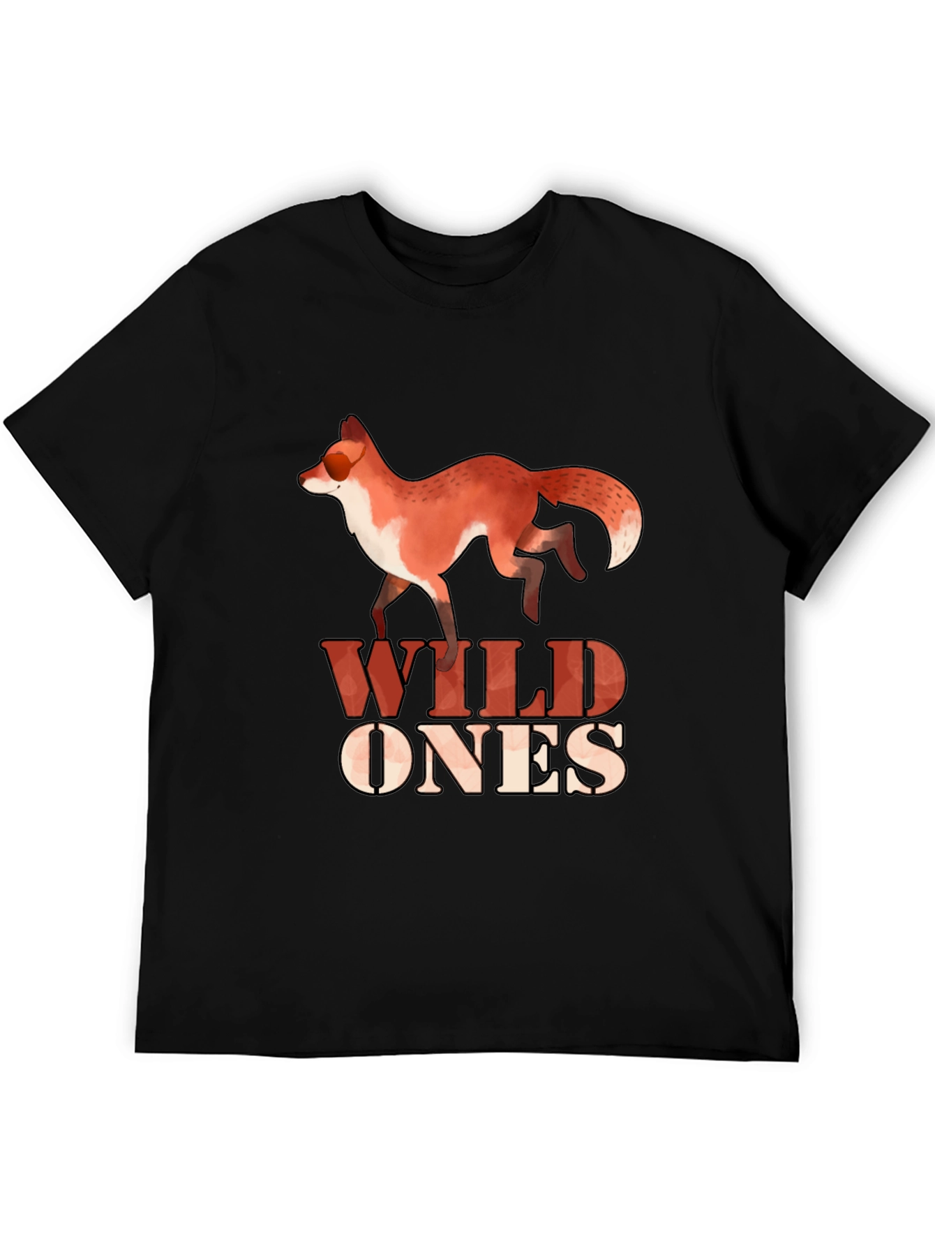 Wild Ones Fox Graphic Tee - Black Cotton Blend