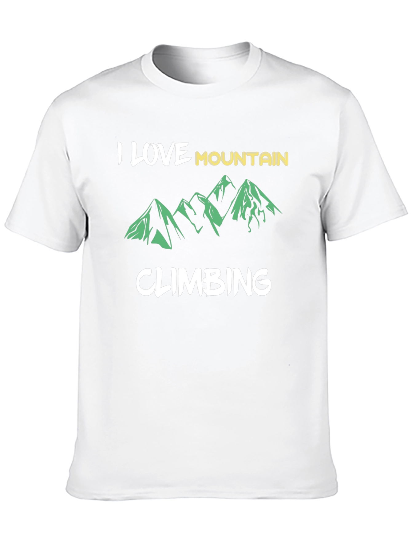 I Love Mountain Climbing Black T-Shirt