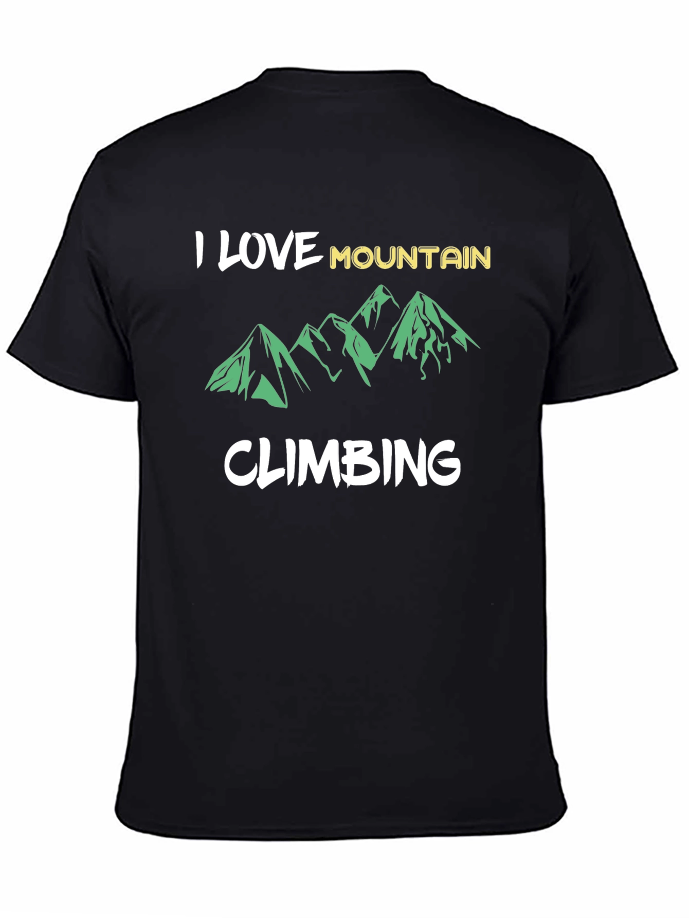 I Love Mountain Climbing Black T-Shirt