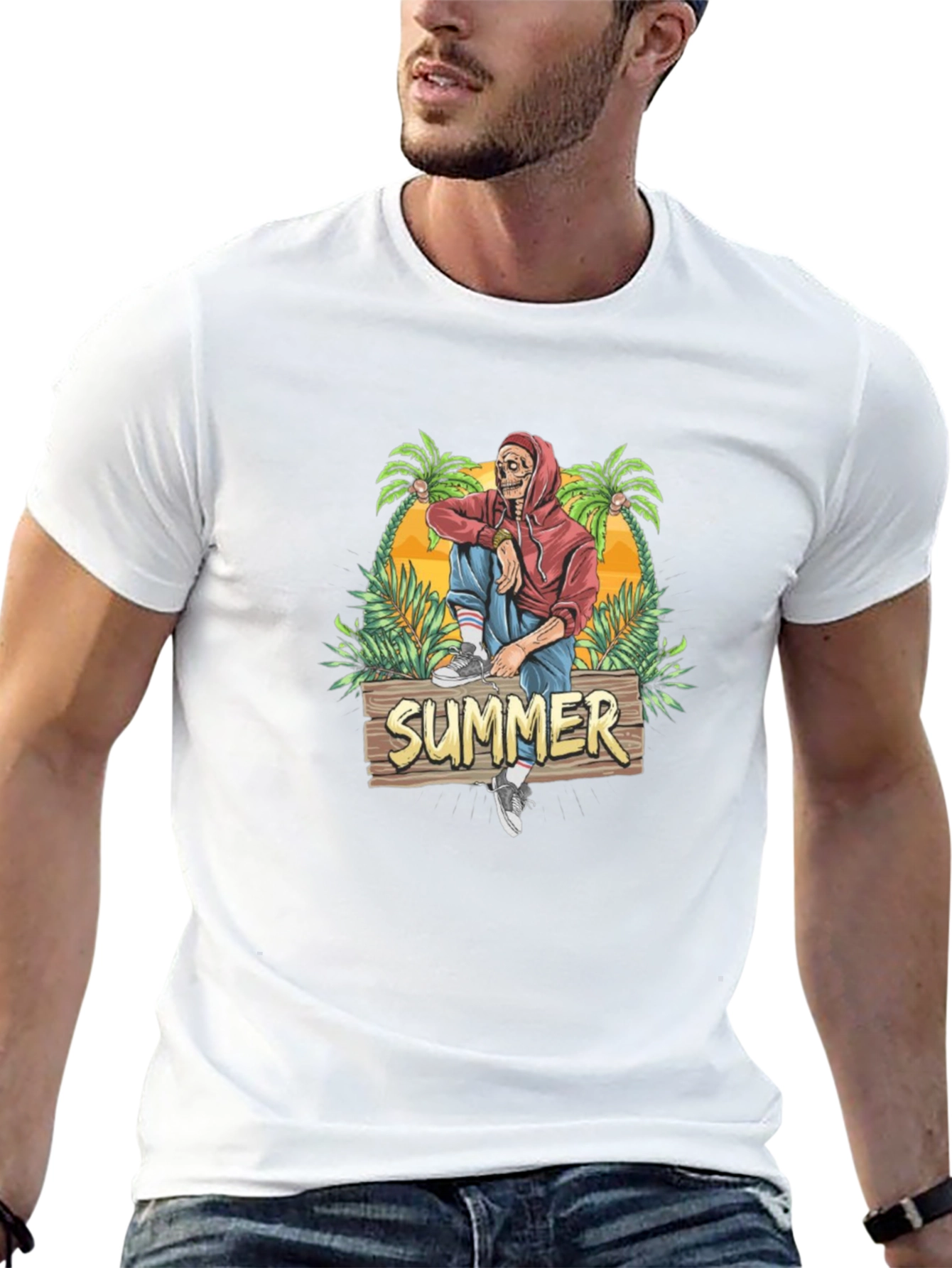 Summer Skeleton T-Shirt - Vacation Vibes!