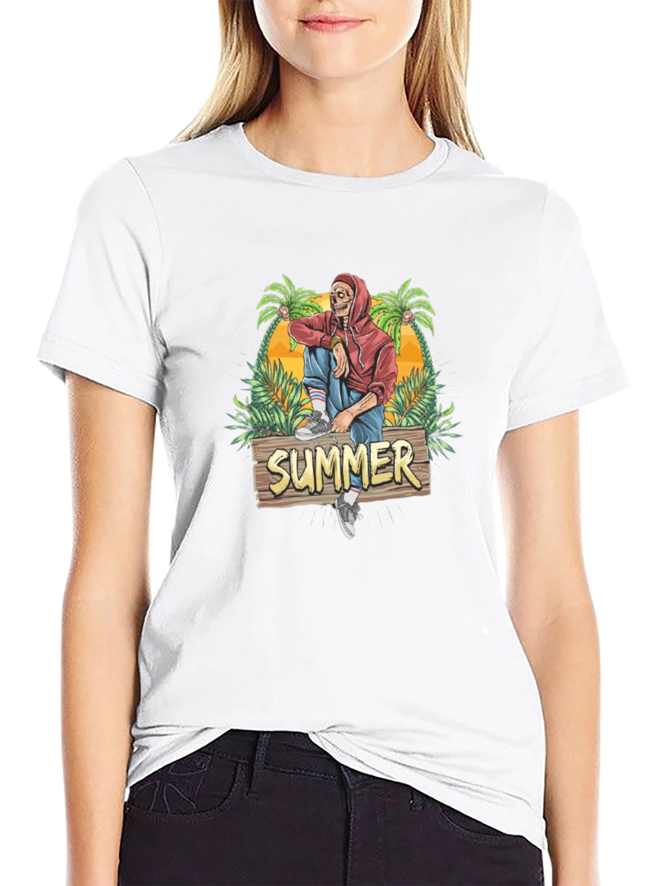 Summer Skeleton T-Shirt - Vacation Vibes!
