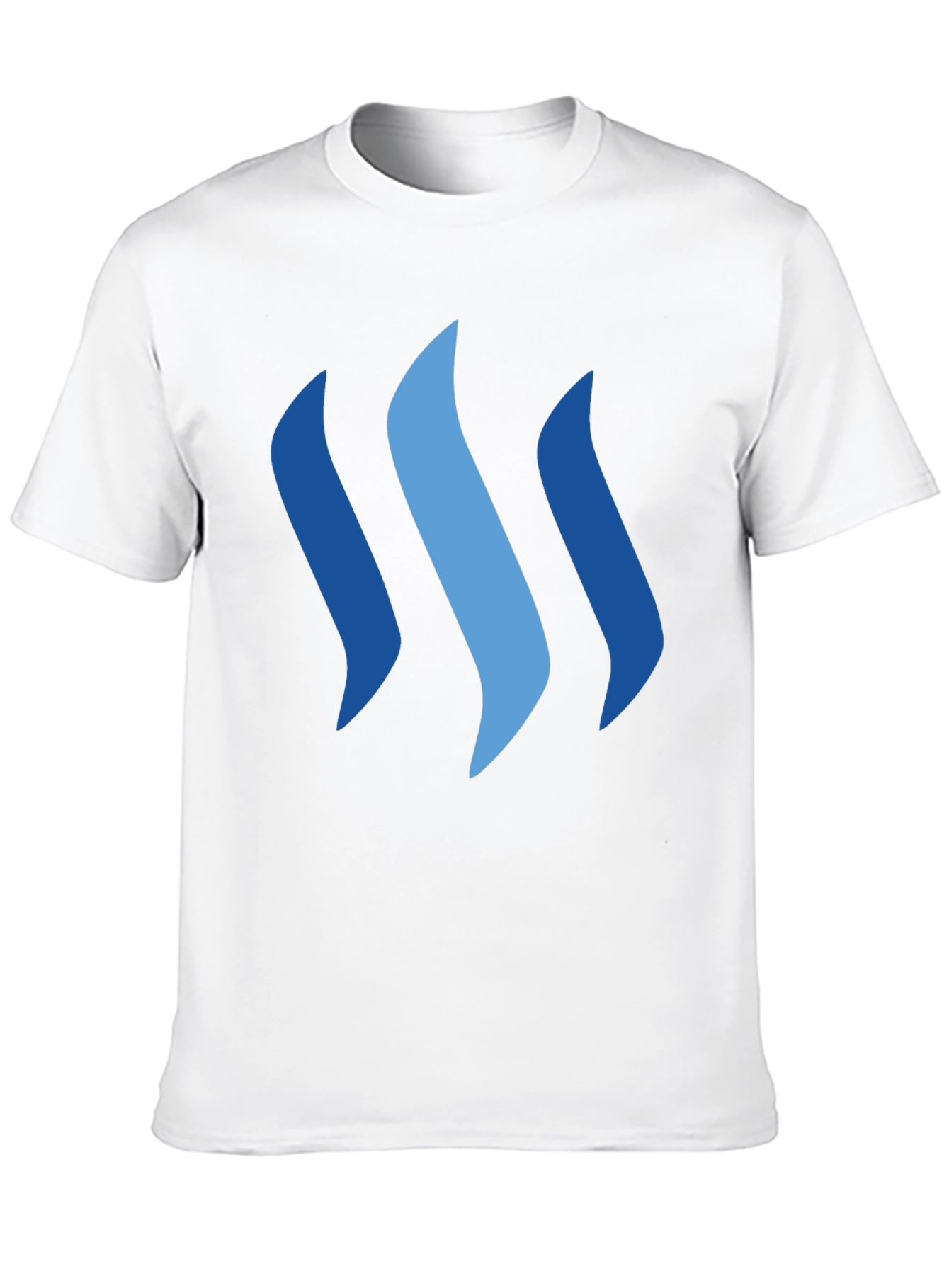 Stylish Blue Graphic Print Black T-Shirt