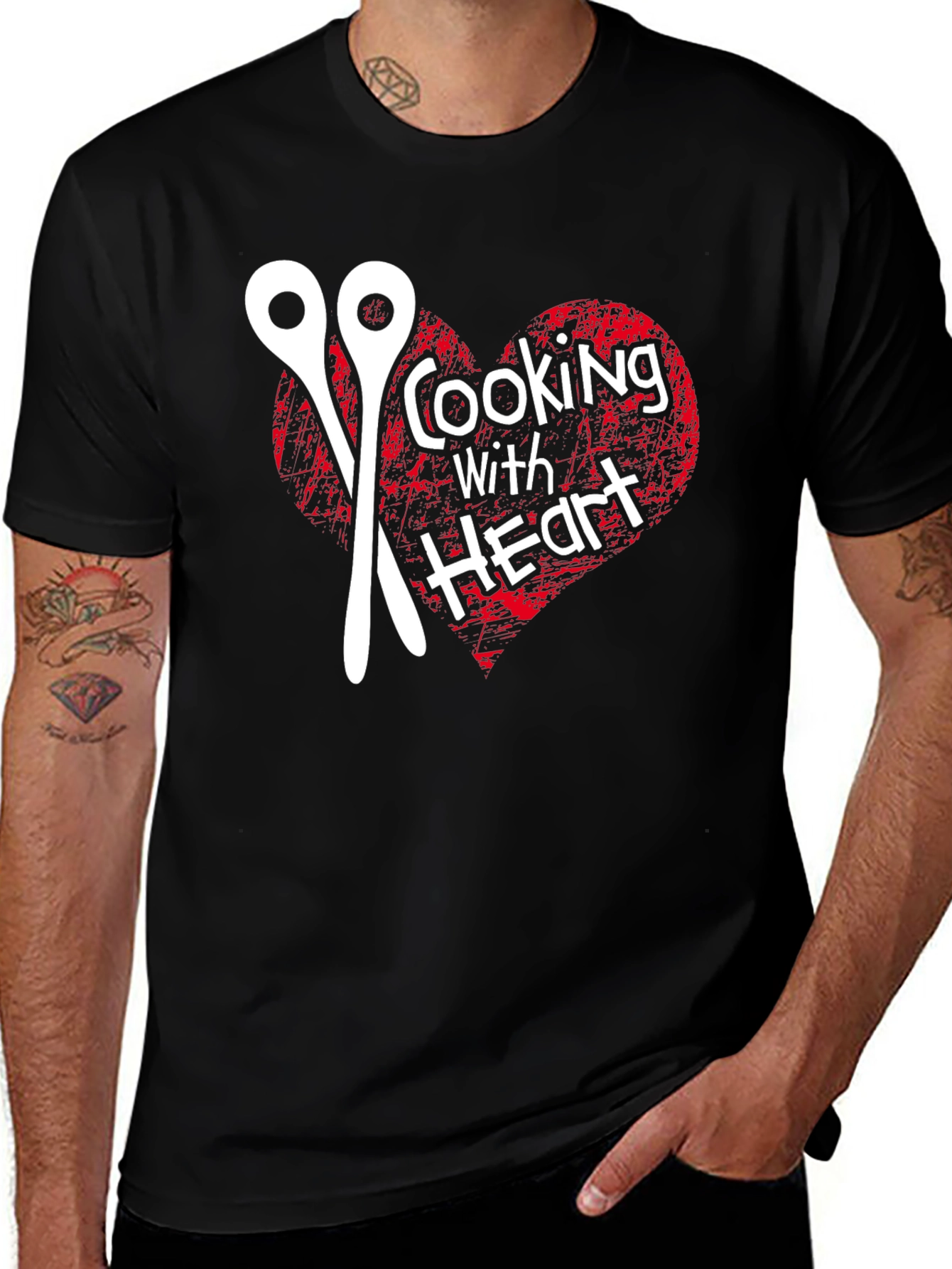 Cooking With Heart Graphic T-Shirt