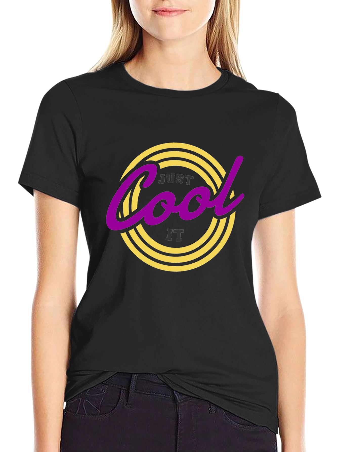 Just Cool It T-Shirt - Black Graphic Print