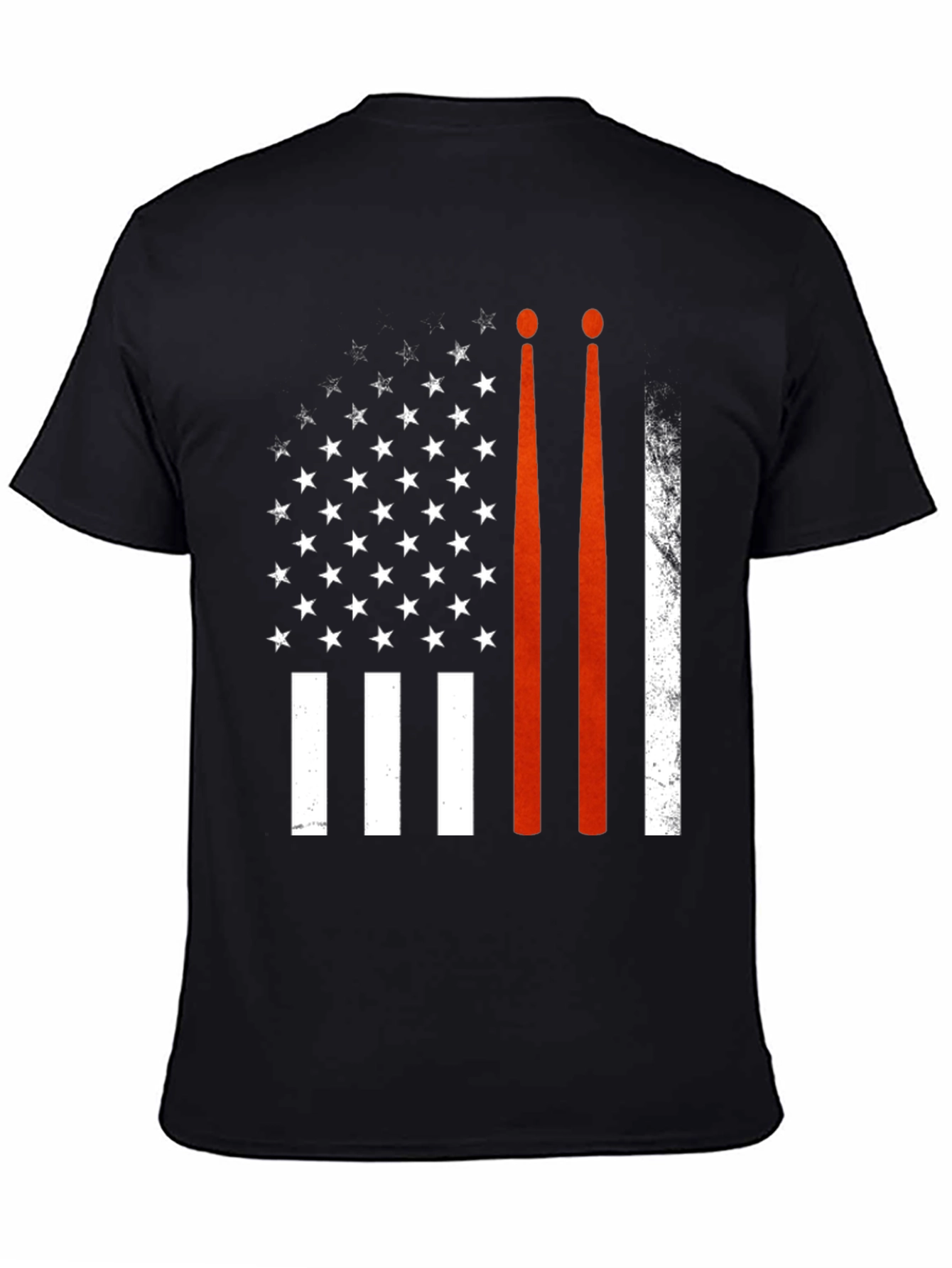 Drummer USA Flag T-Shirt Patriotic Band Tee