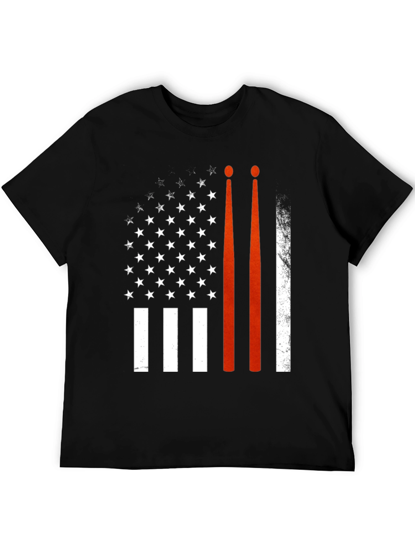 Drummer USA Flag T-Shirt Patriotic Band Tee