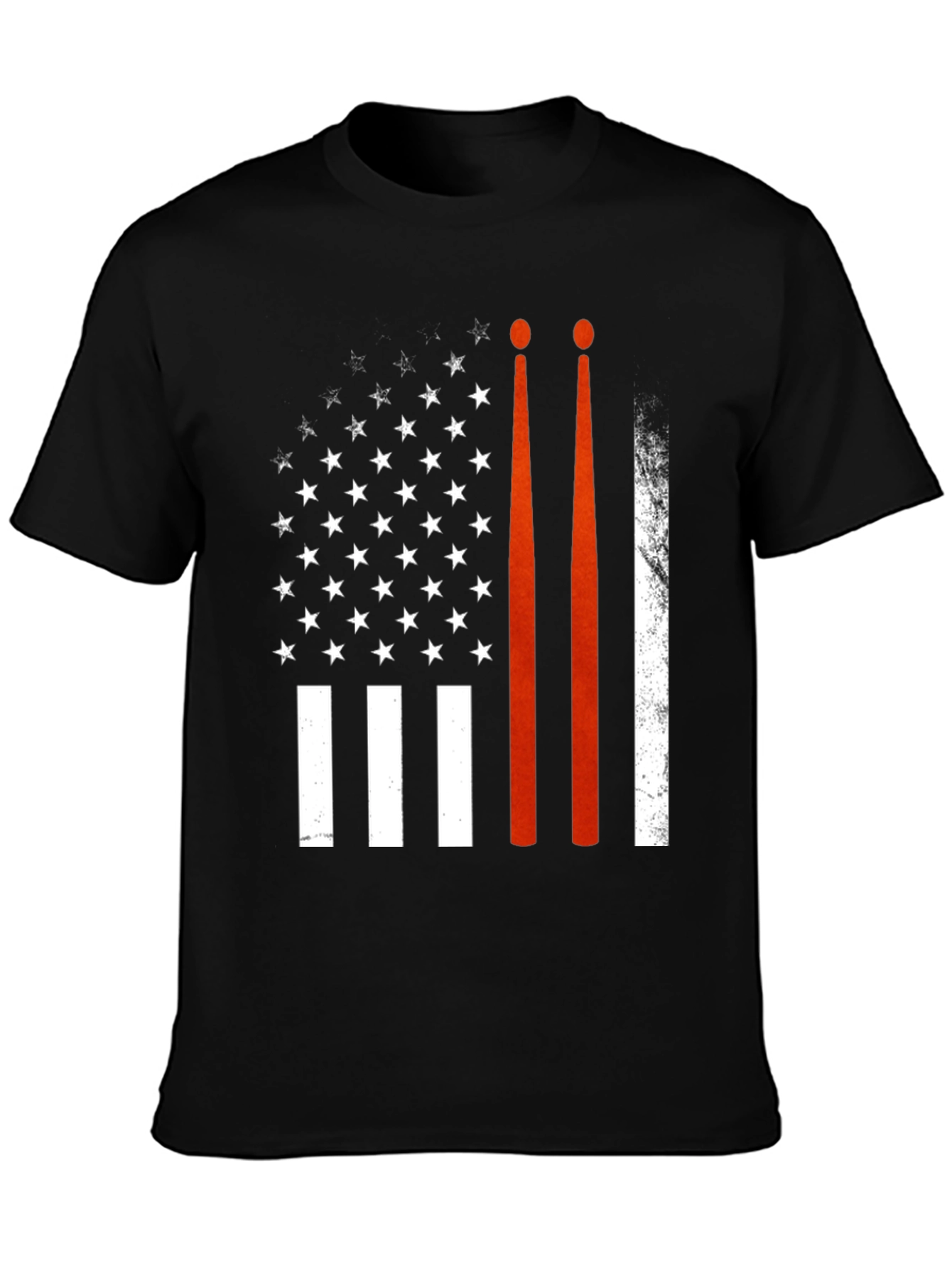Drummer USA Flag T-Shirt Patriotic Band Tee