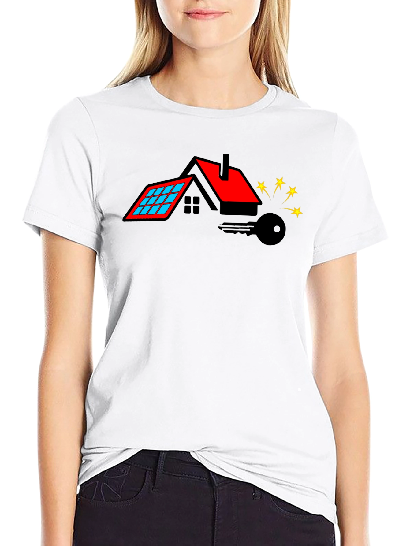Home Key Black Graphic Tee