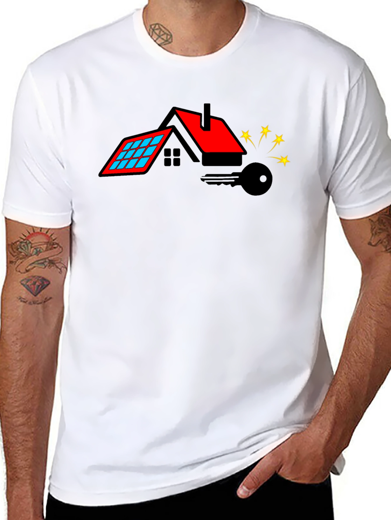 Home Key Black Graphic Tee