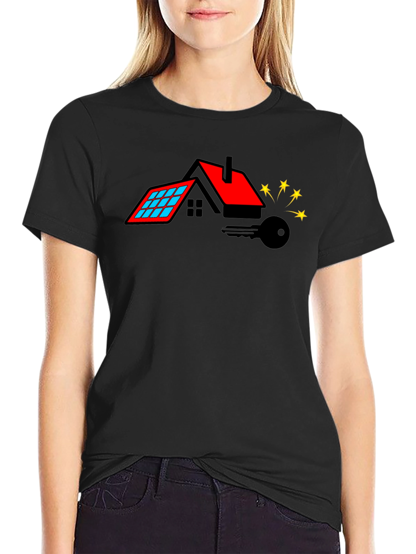 Home Key Black Graphic Tee
