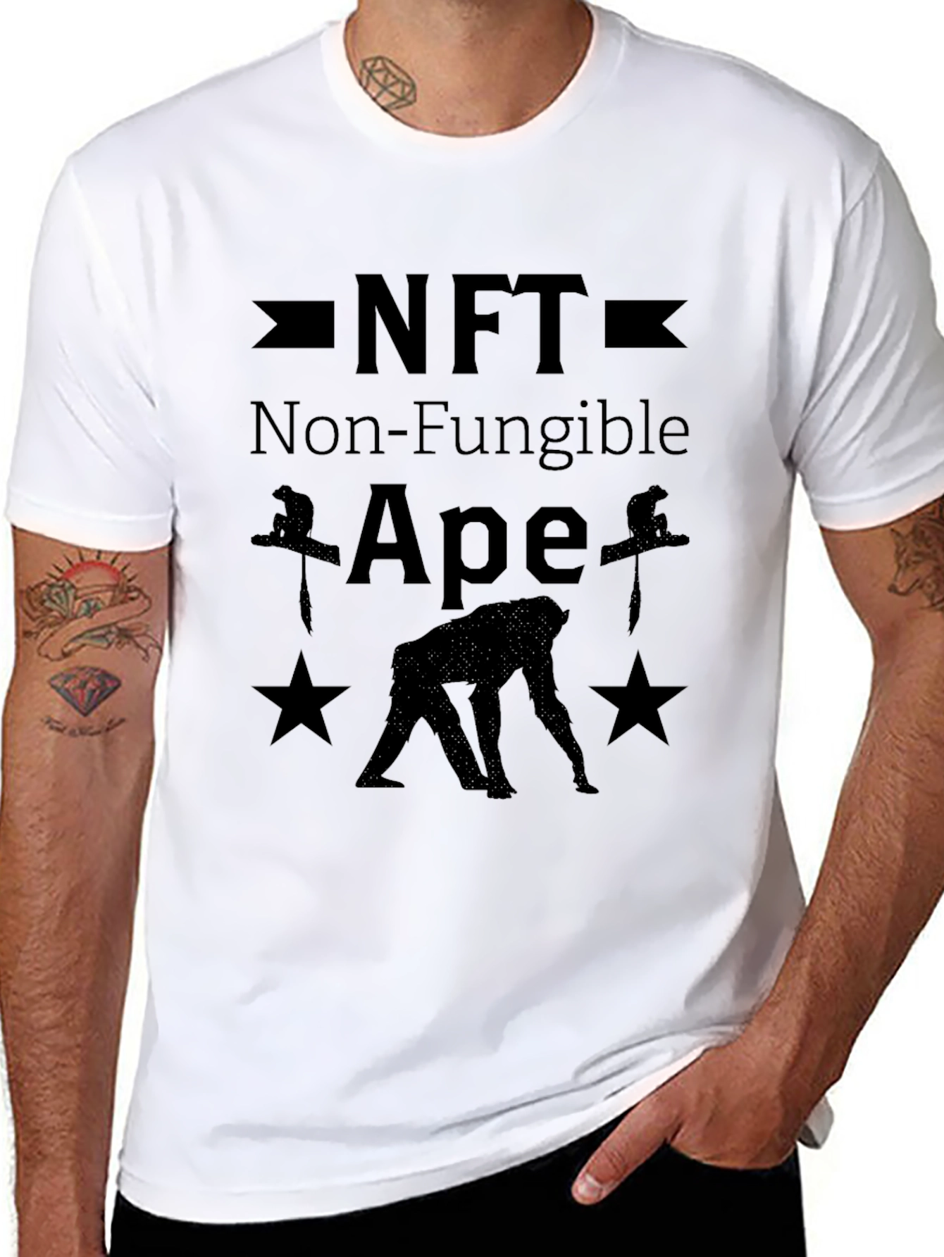 NFT Non-Fungible Ape Black T-Shirt